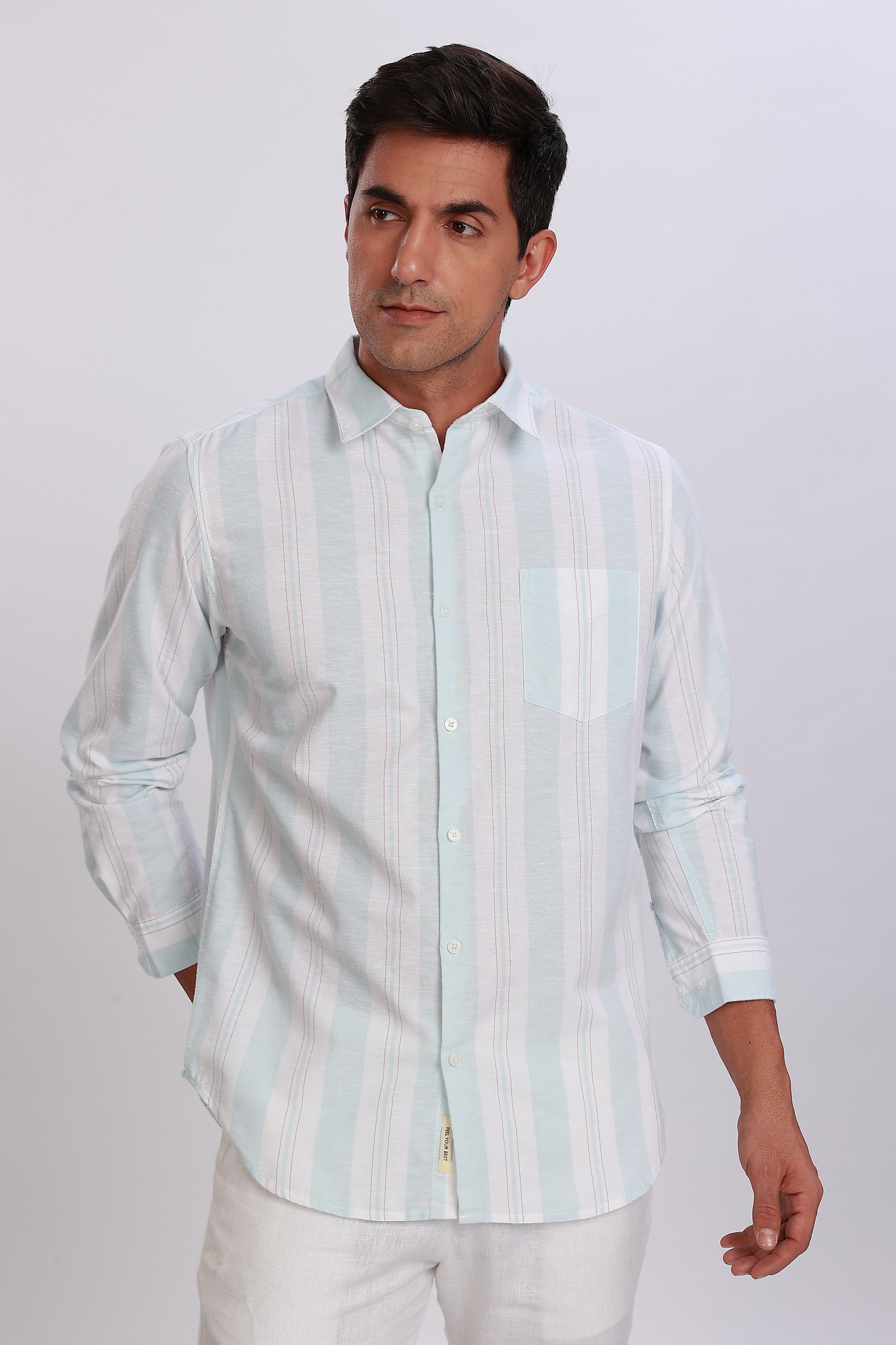 Pure Linen Striped Shirt