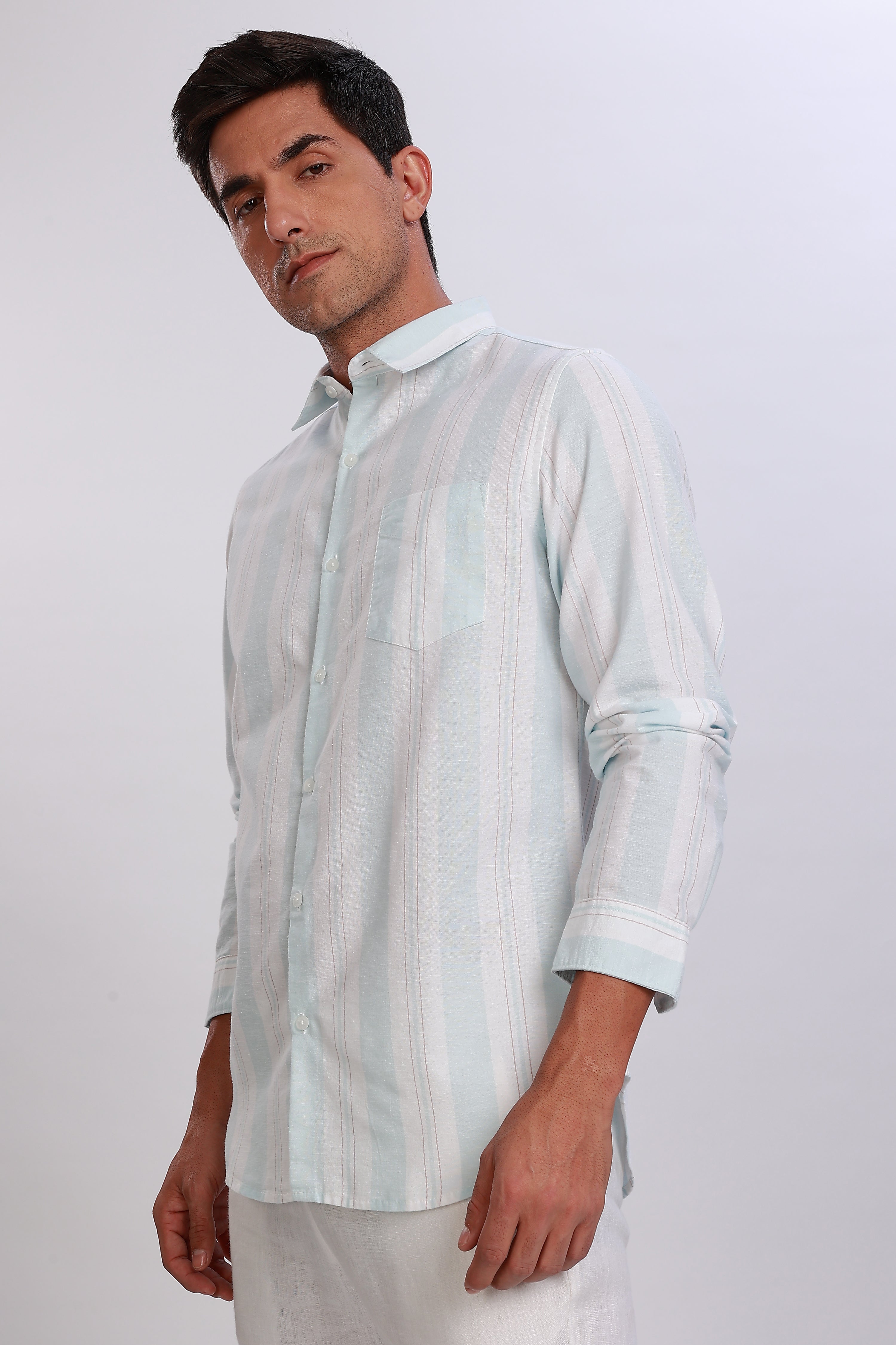 Pure Linen Striped Shirt