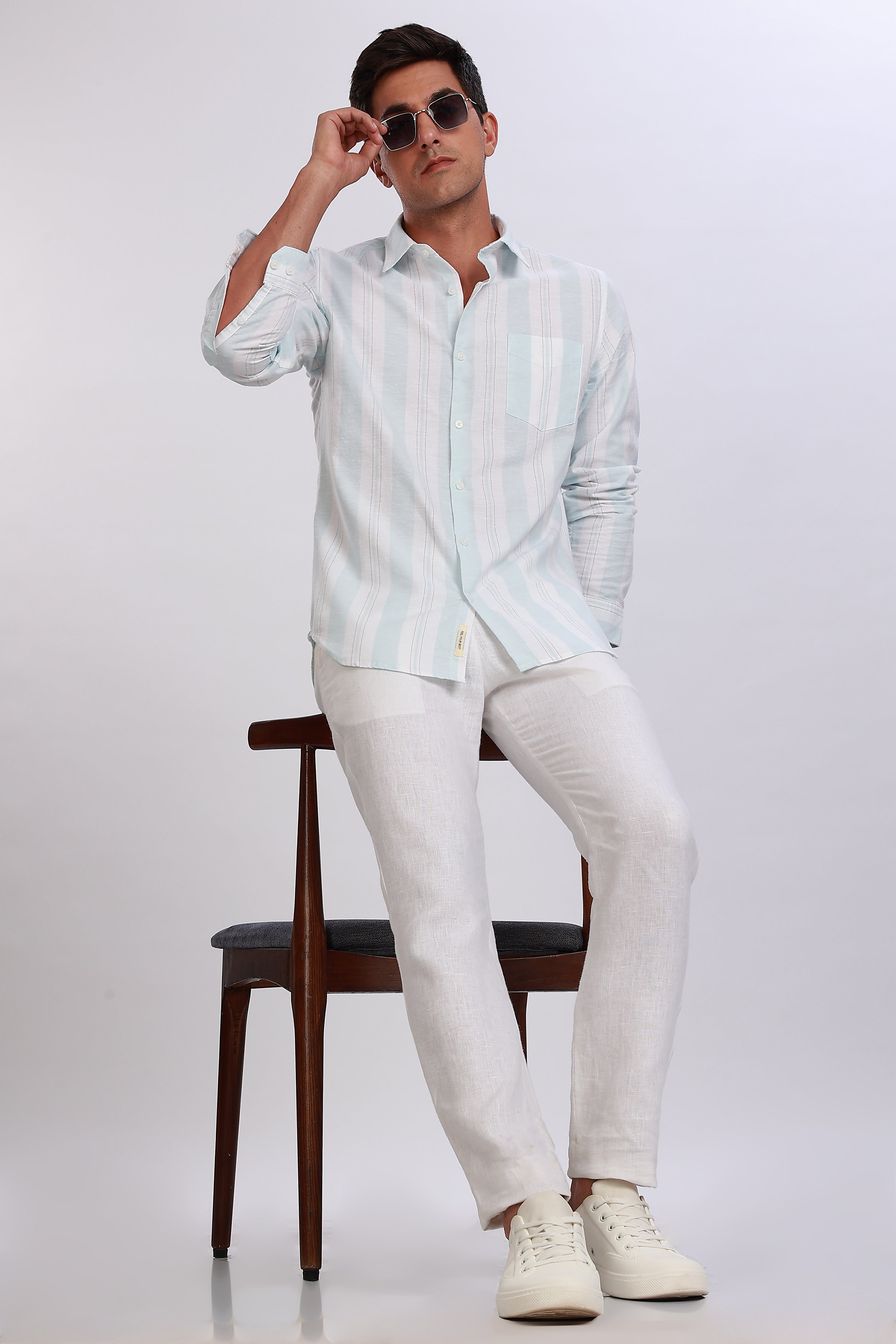 Pure Linen Striped Shirt