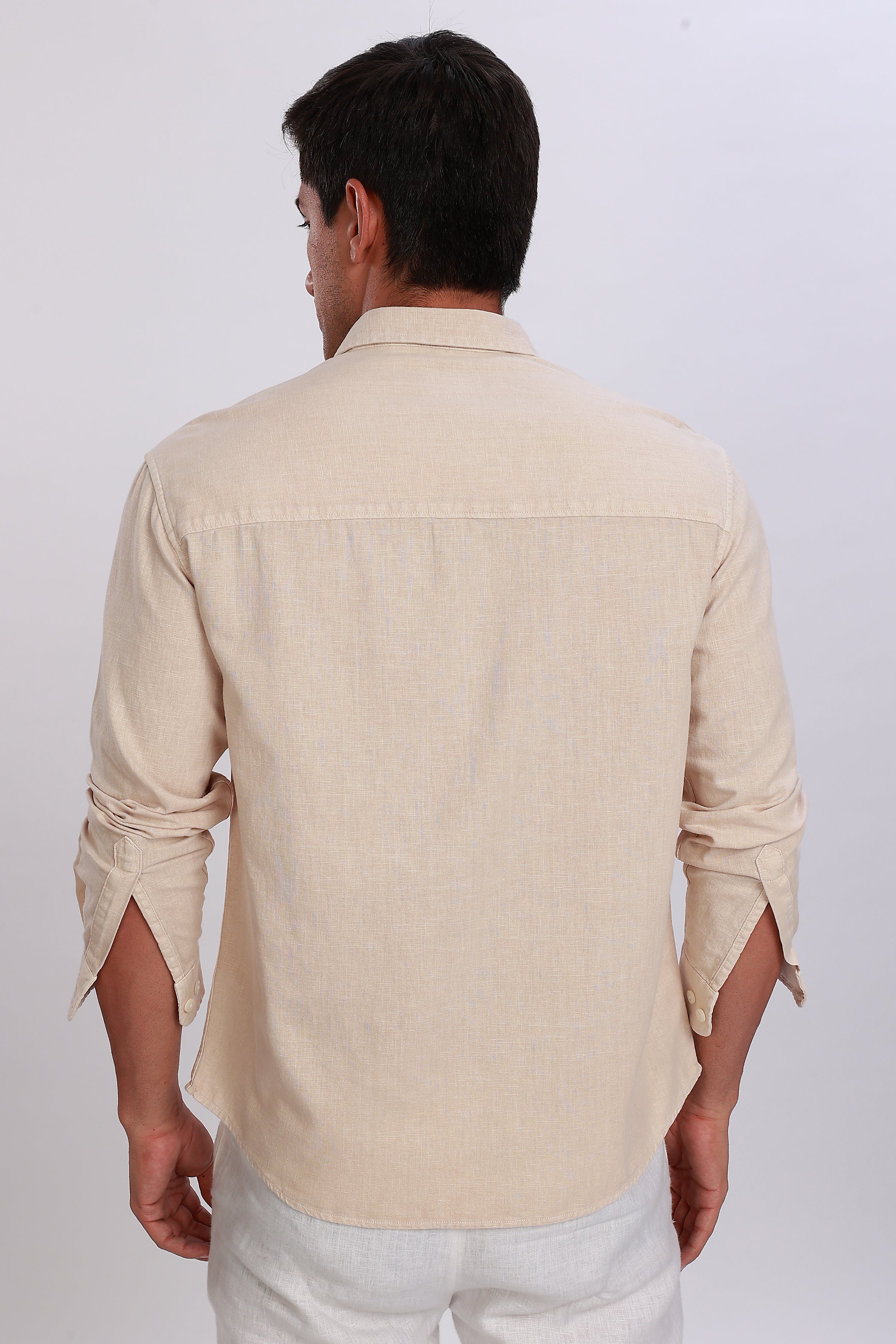 Handcrafted Linen Beige Shirt