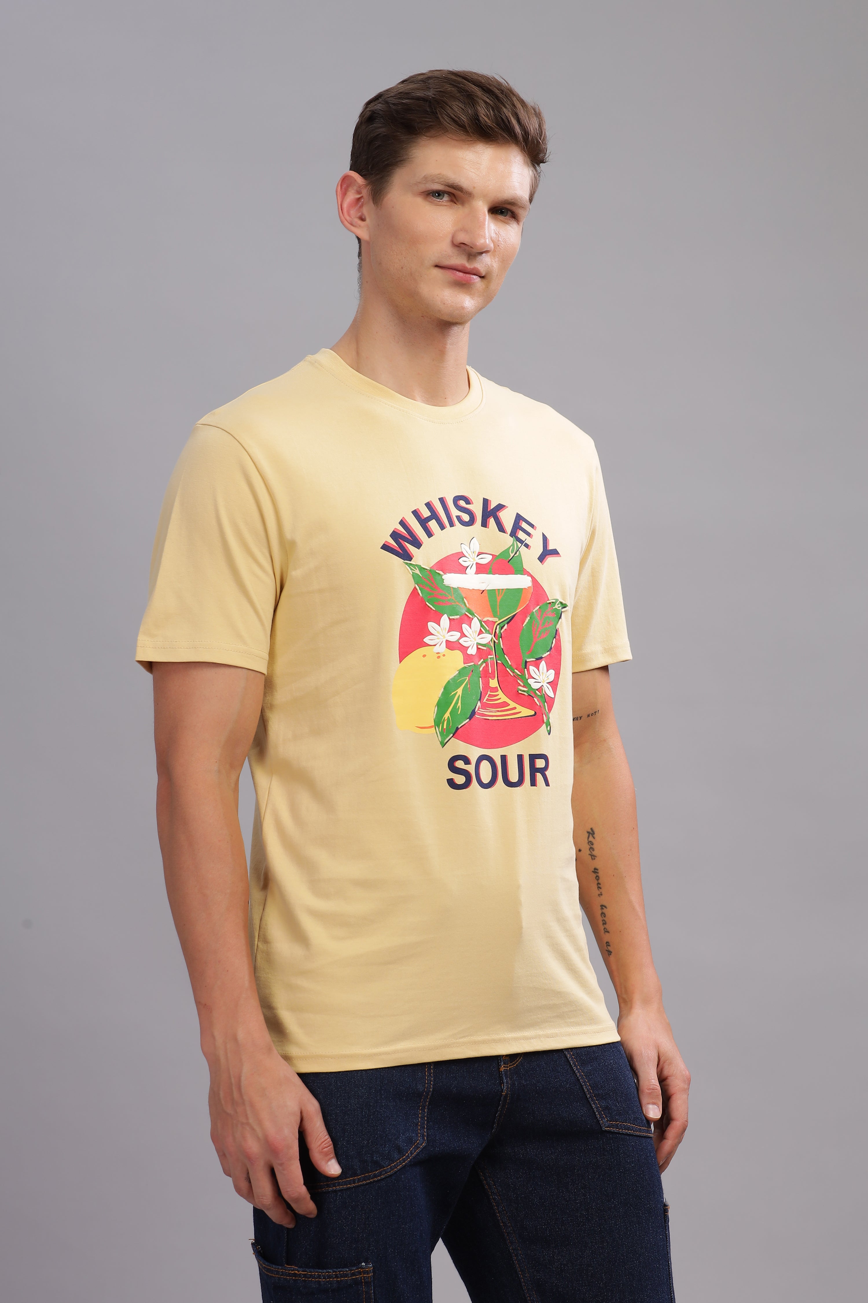 Whiskey Sour Beige Tshirt