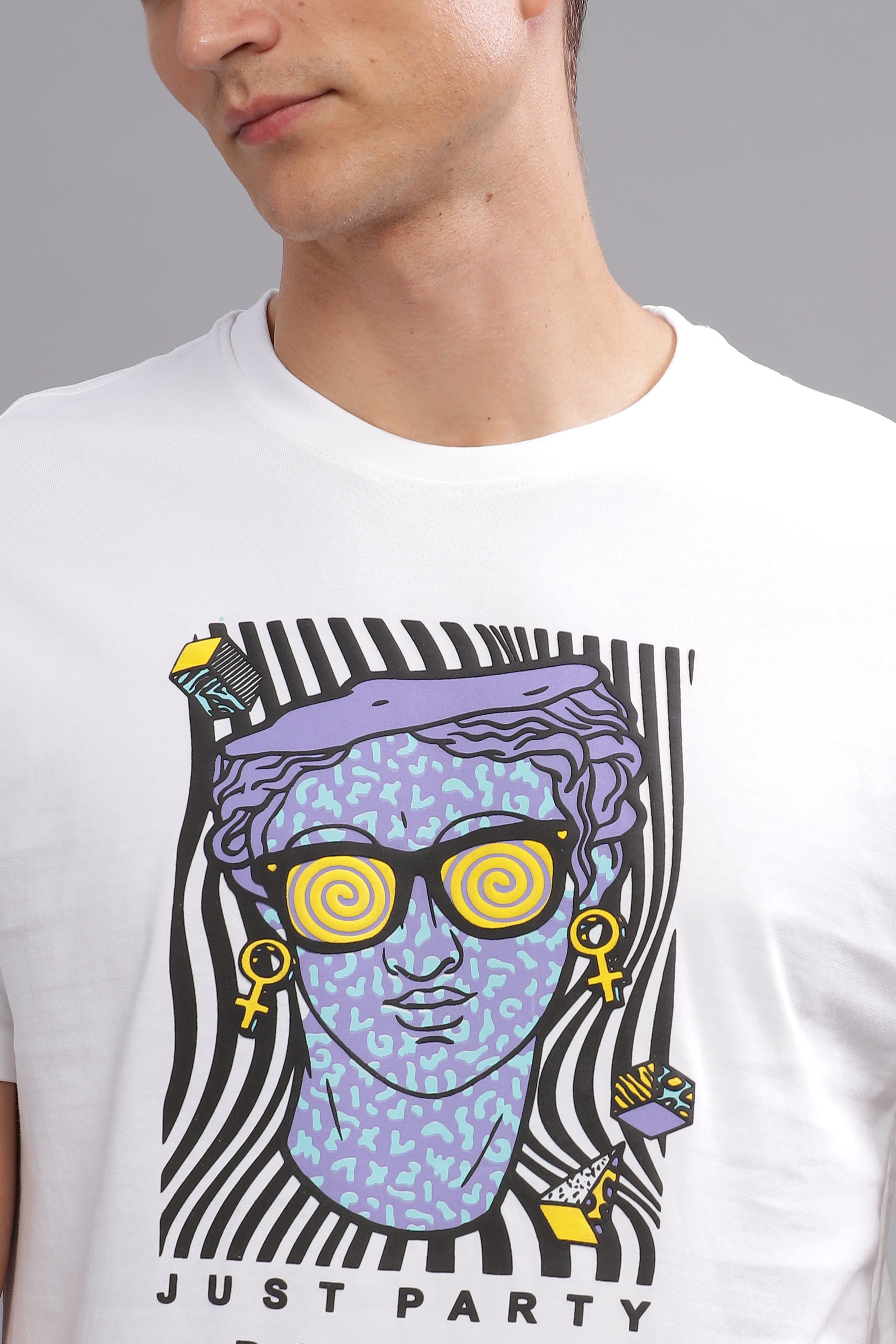 Just Party Psycho White Tshirt