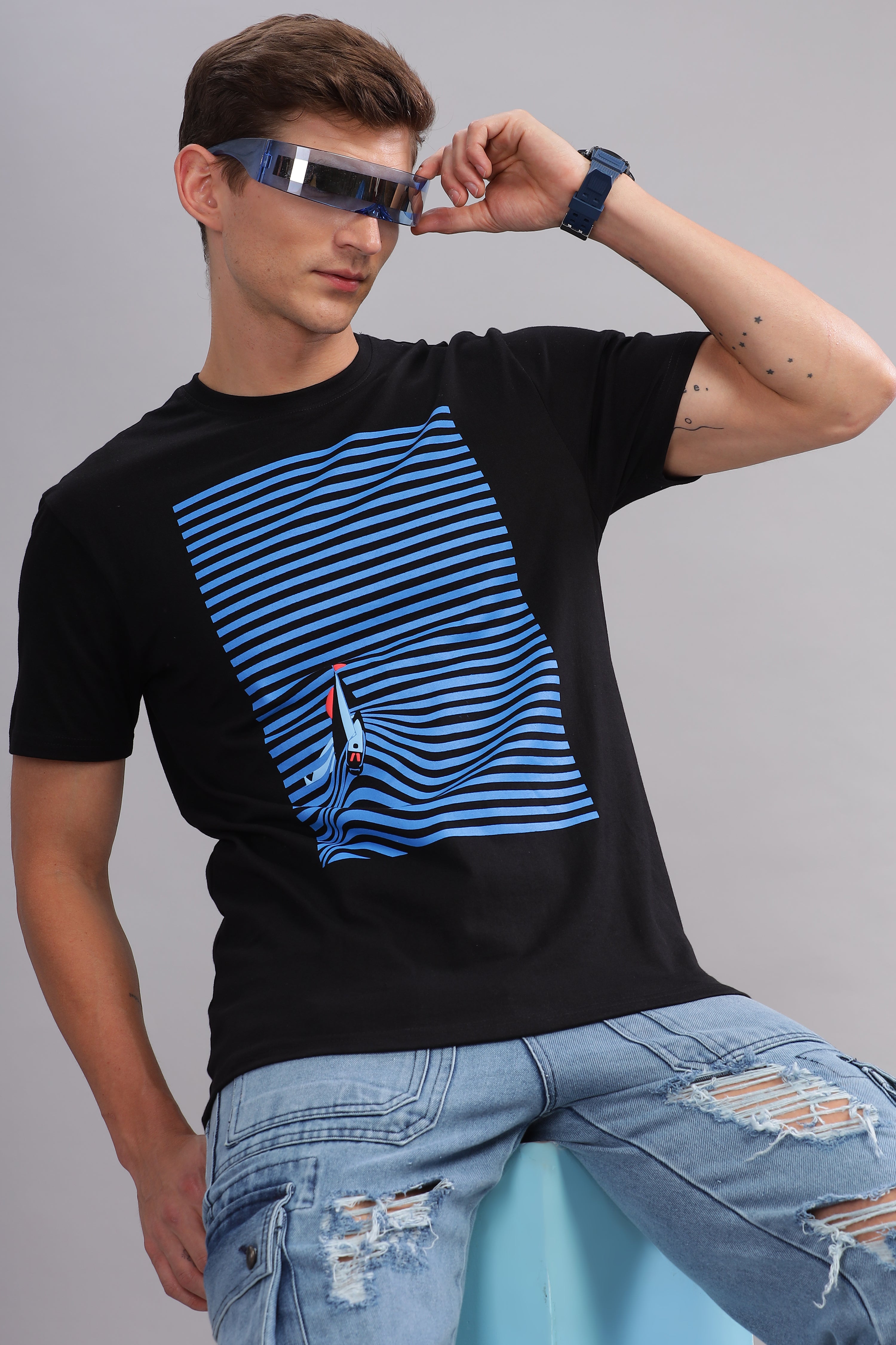 Sail Through Black Tshirt