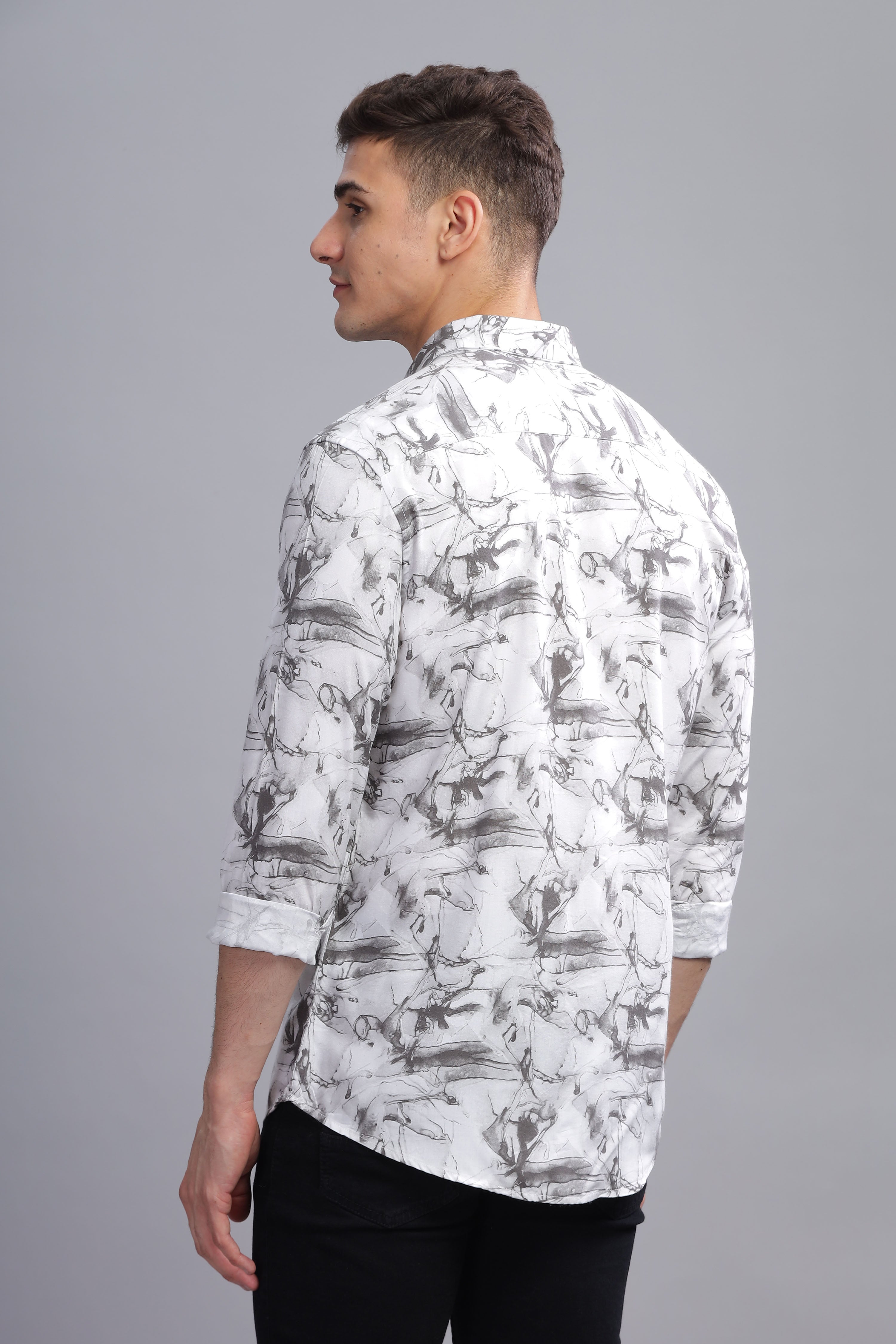 Celestial Abstract Print Full Sleeves Shirt