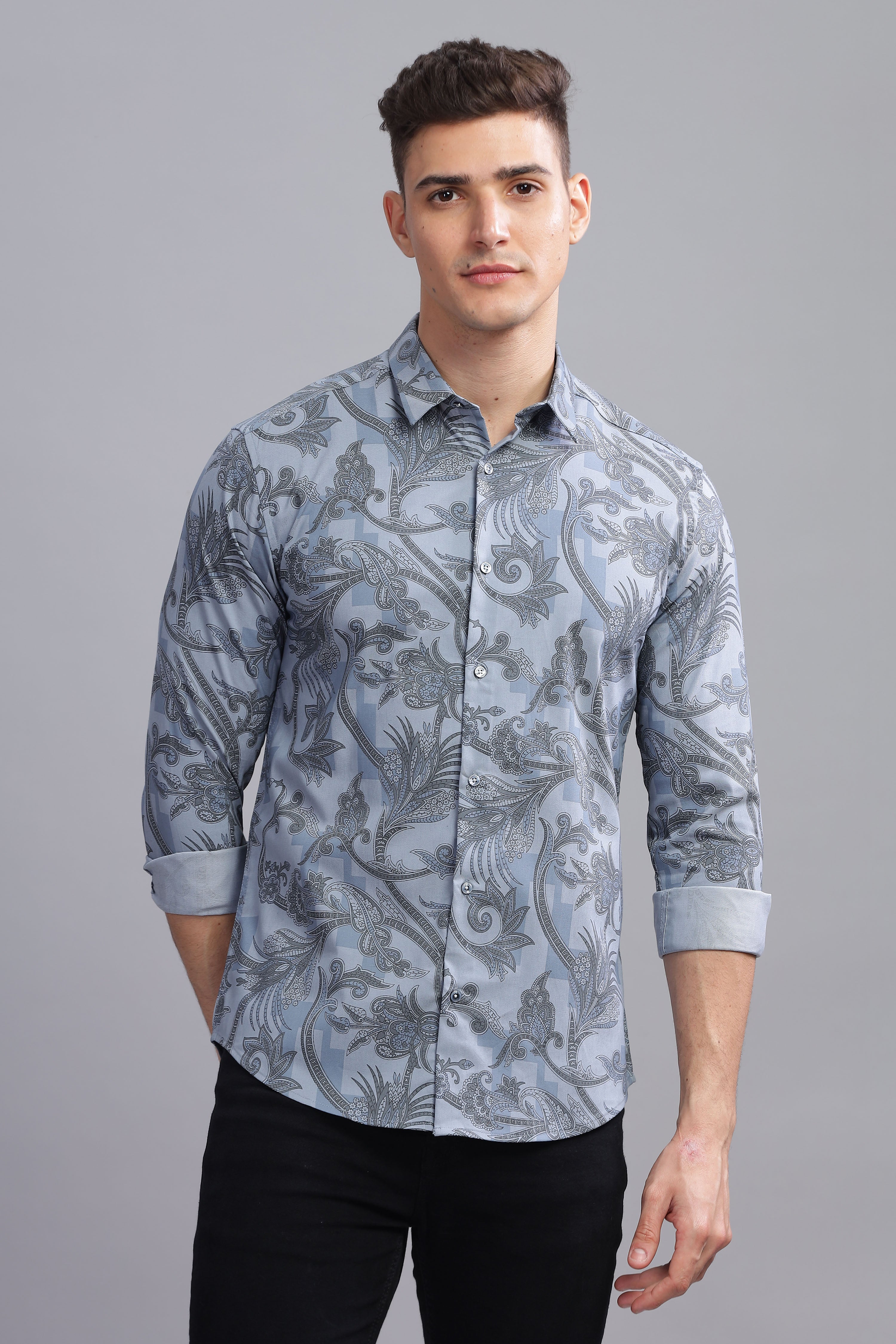 Blossom Abstract Print Full Sleeves Shirt