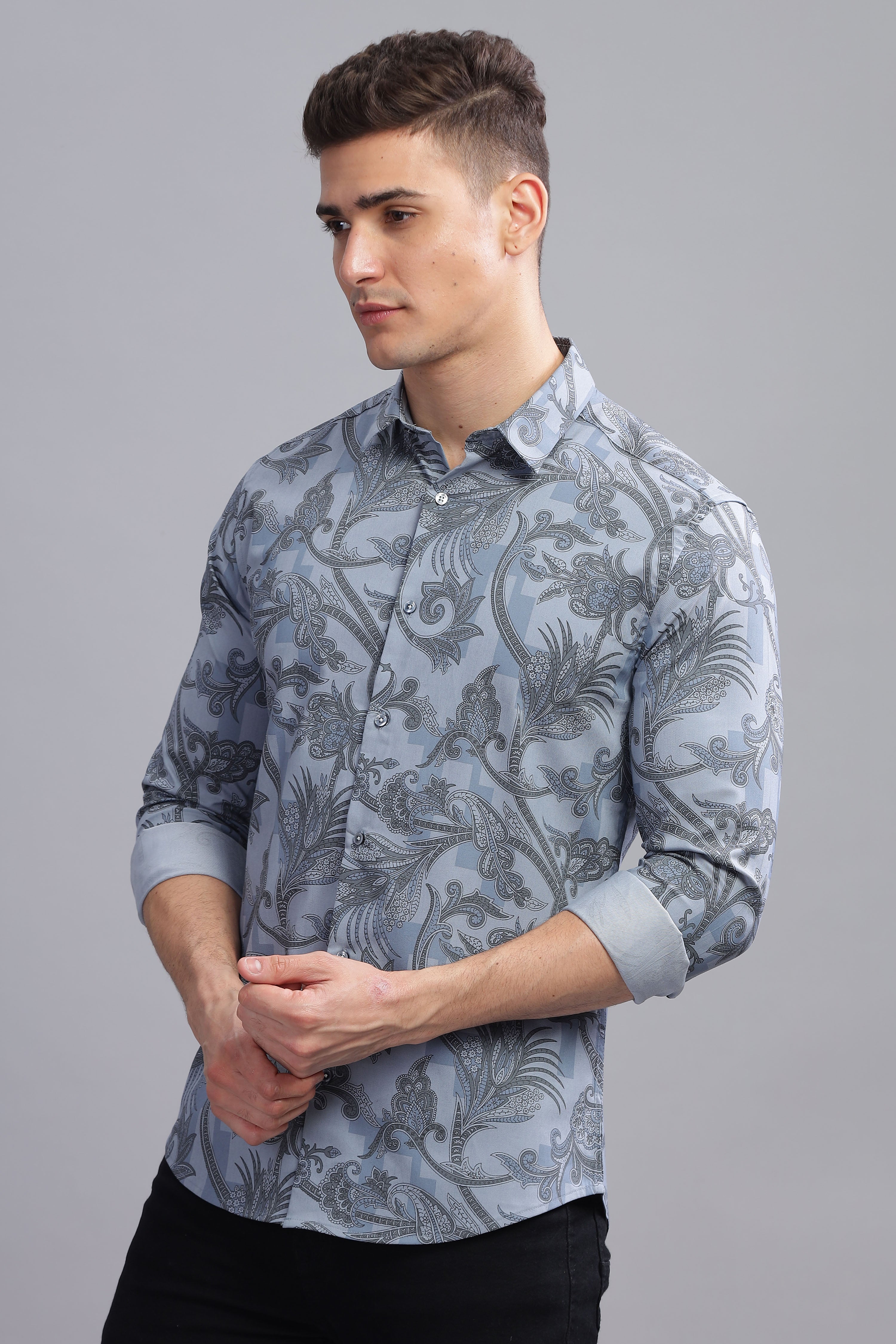 Blossom Abstract Print Full Sleeves Shirt