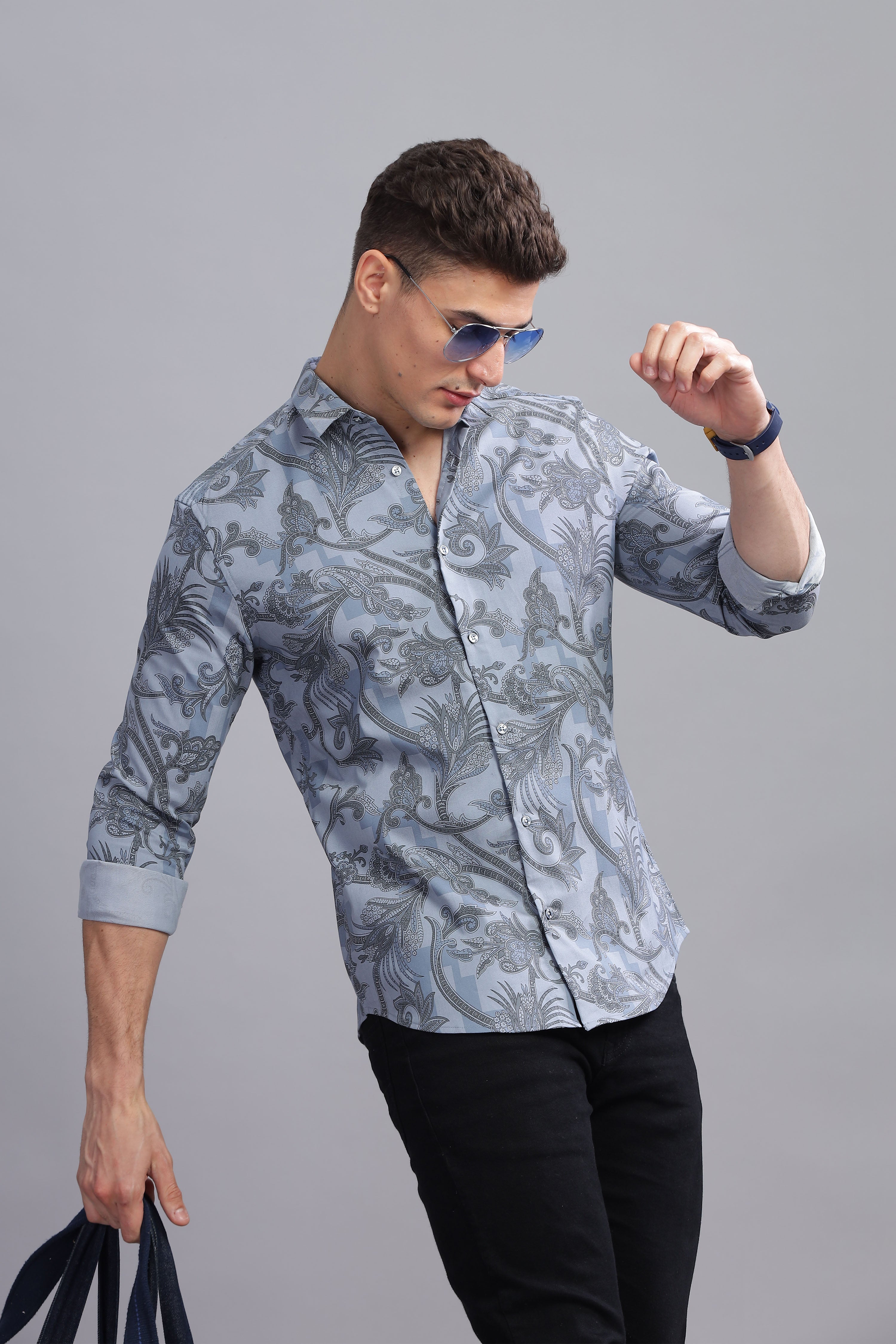 Blossom Abstract Print Full Sleeves Shirt