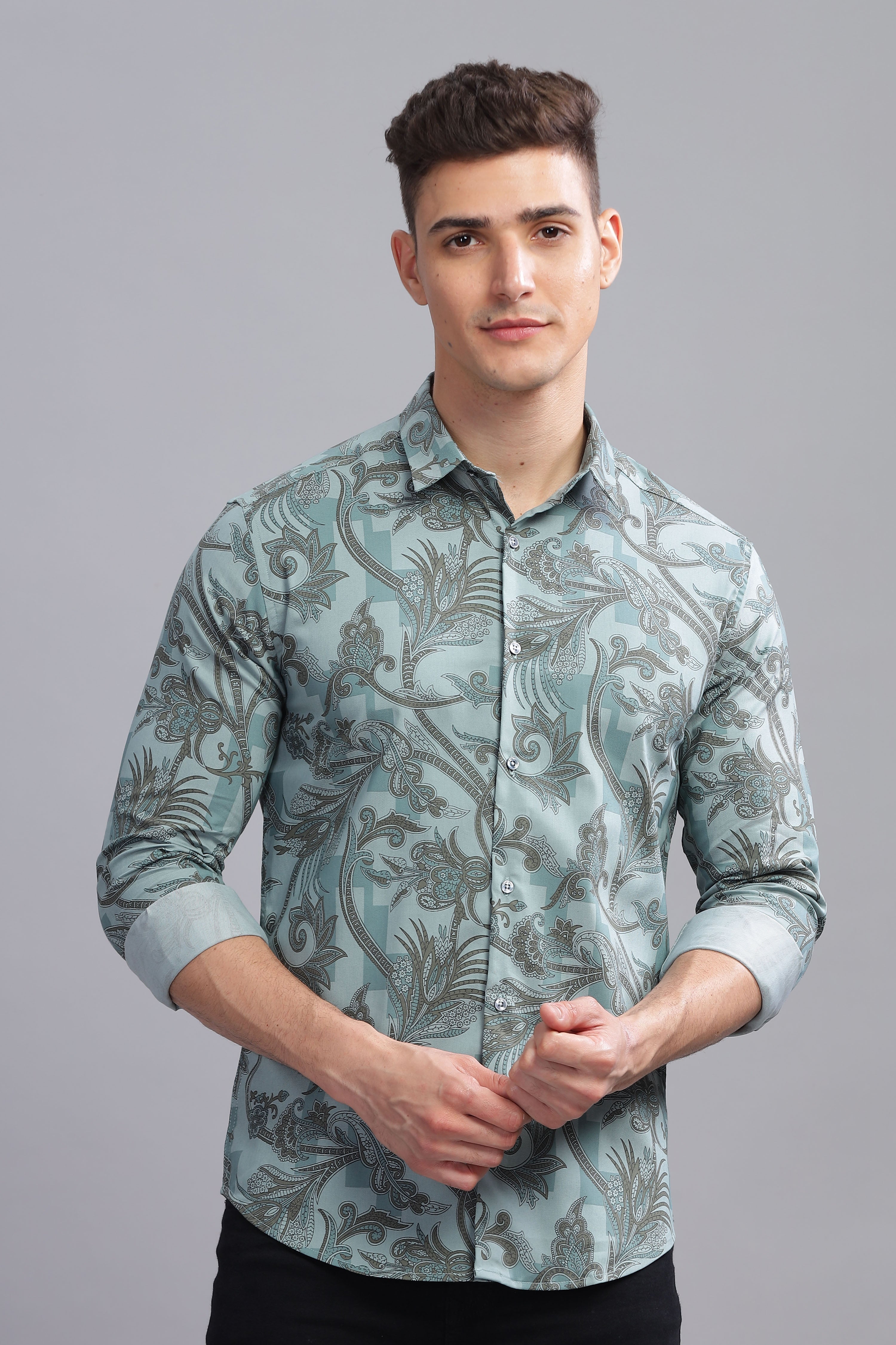 Petal Abstract Print Full Sleeves Shirt