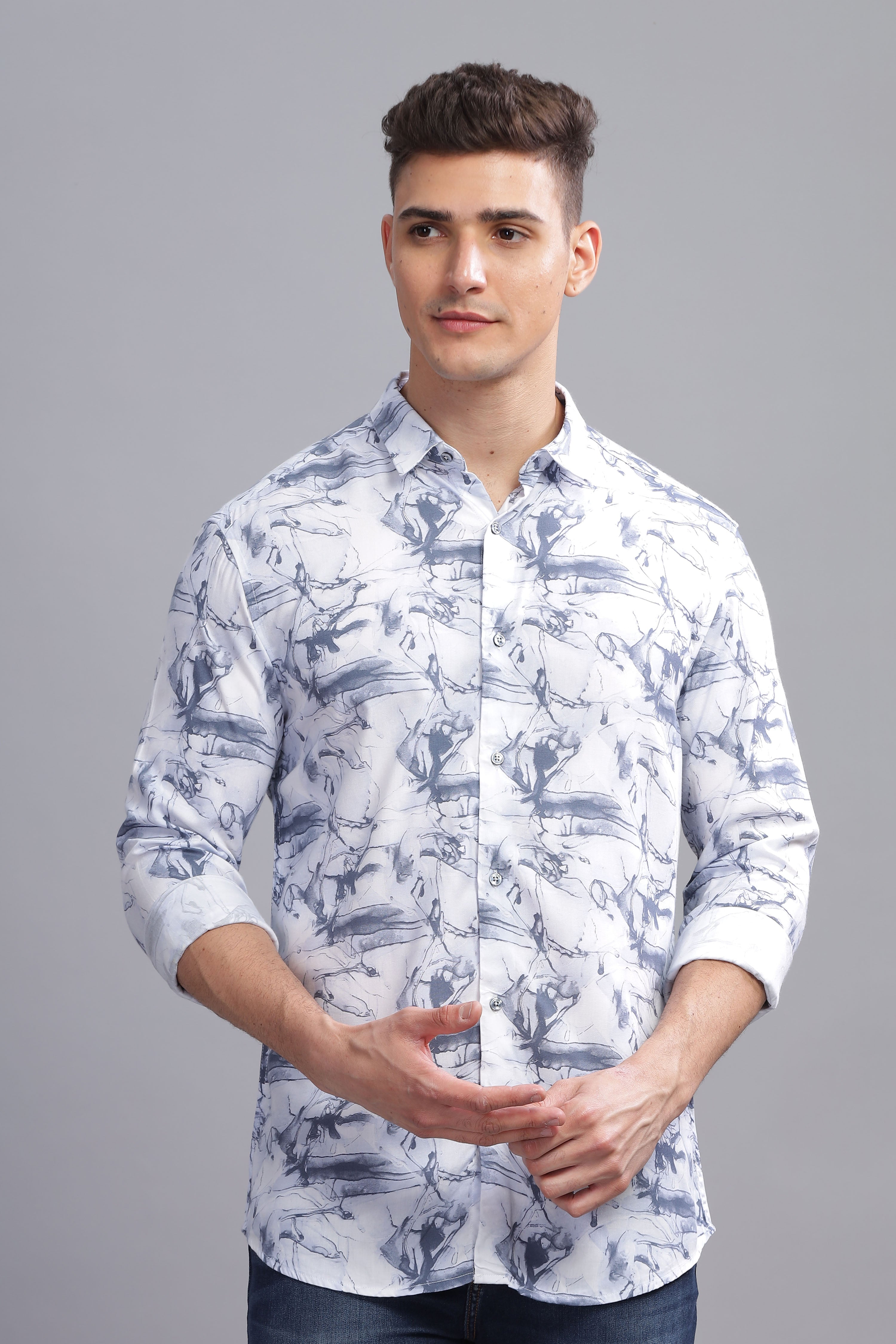 Symphony Abstract Print Full Sleeves Shirt