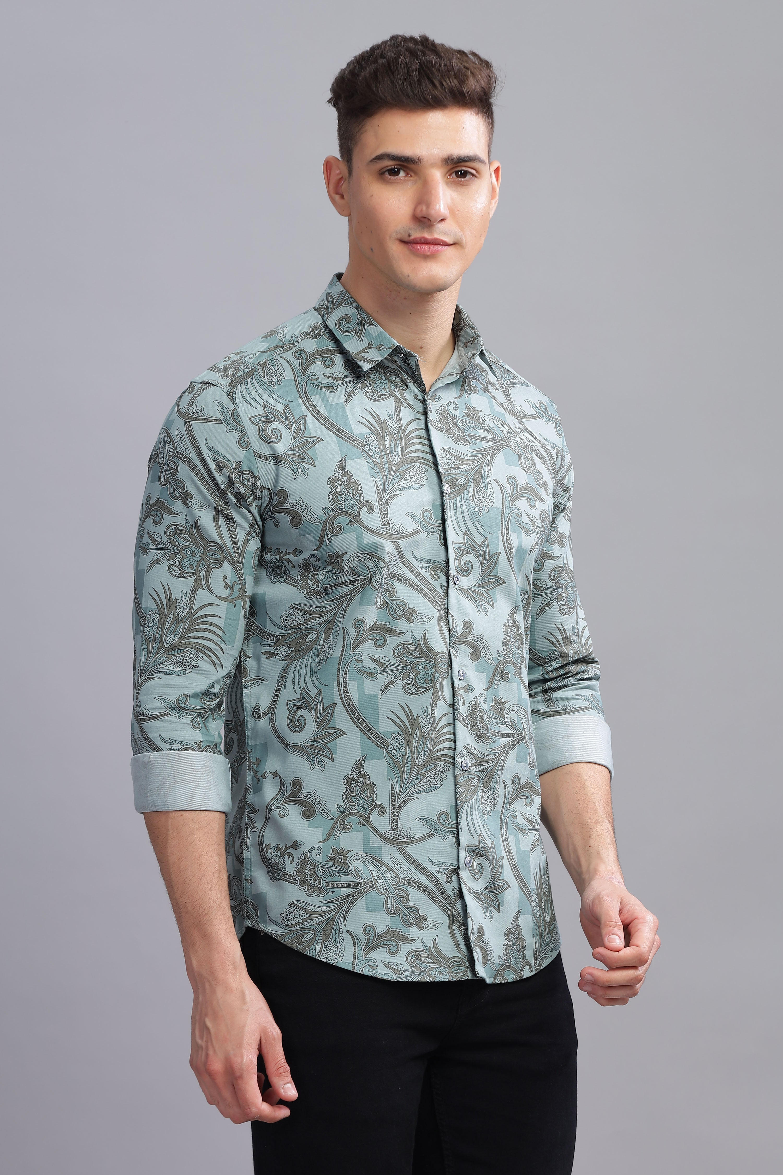 Petal Abstract Print Full Sleeves Shirt