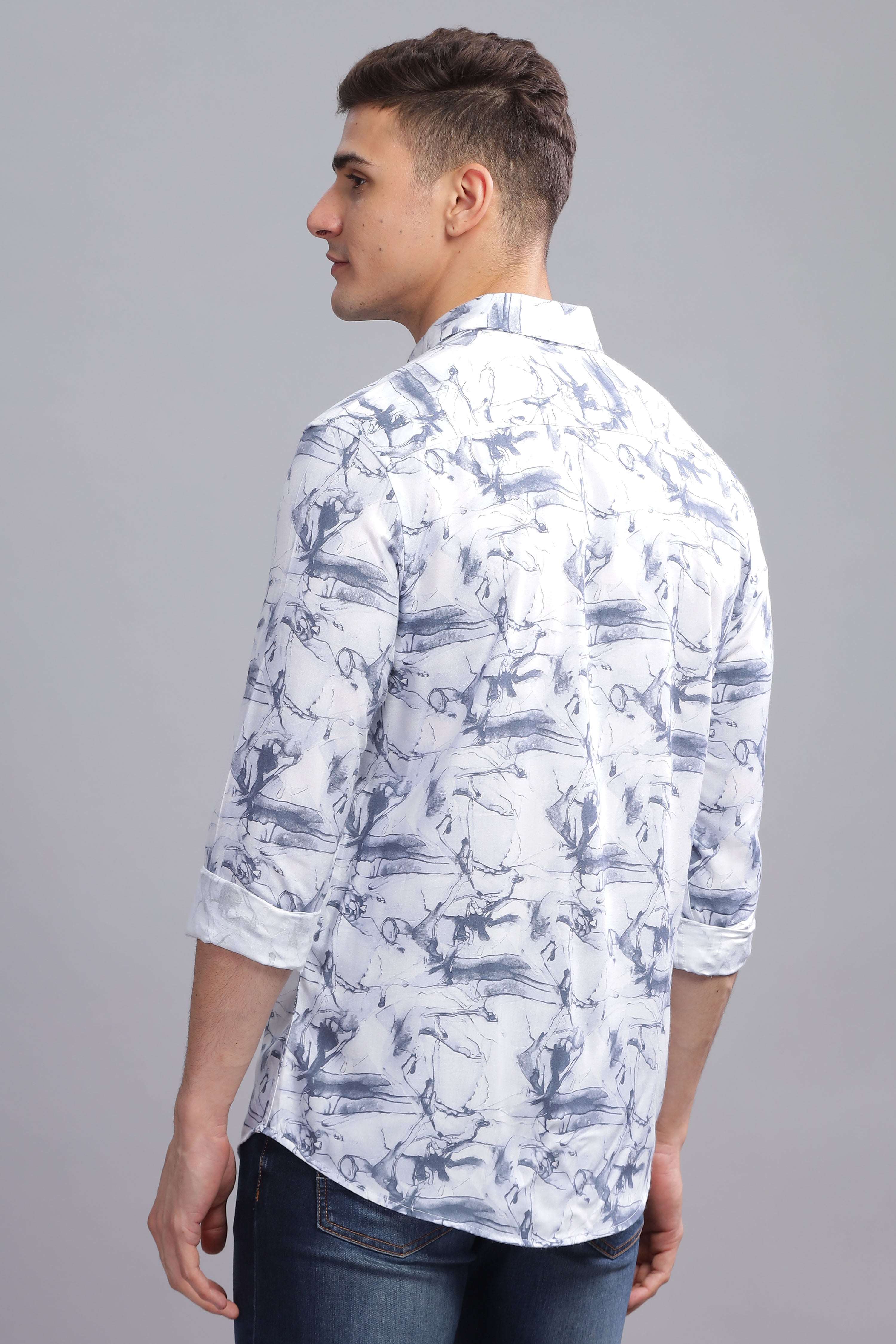 Symphony Abstract Print Full Sleeves Shirt