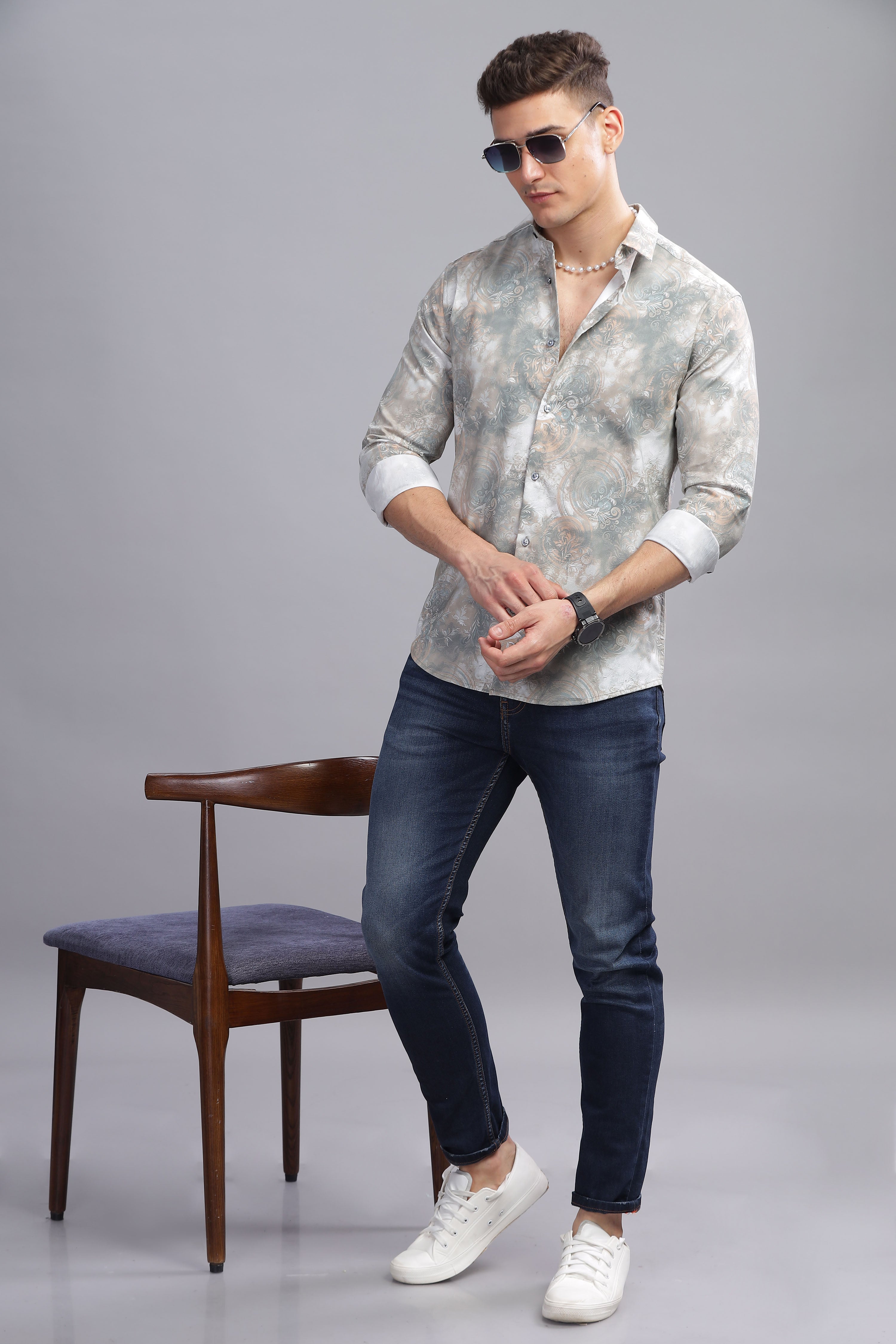 Etheral Slim Fit Printed Shirt