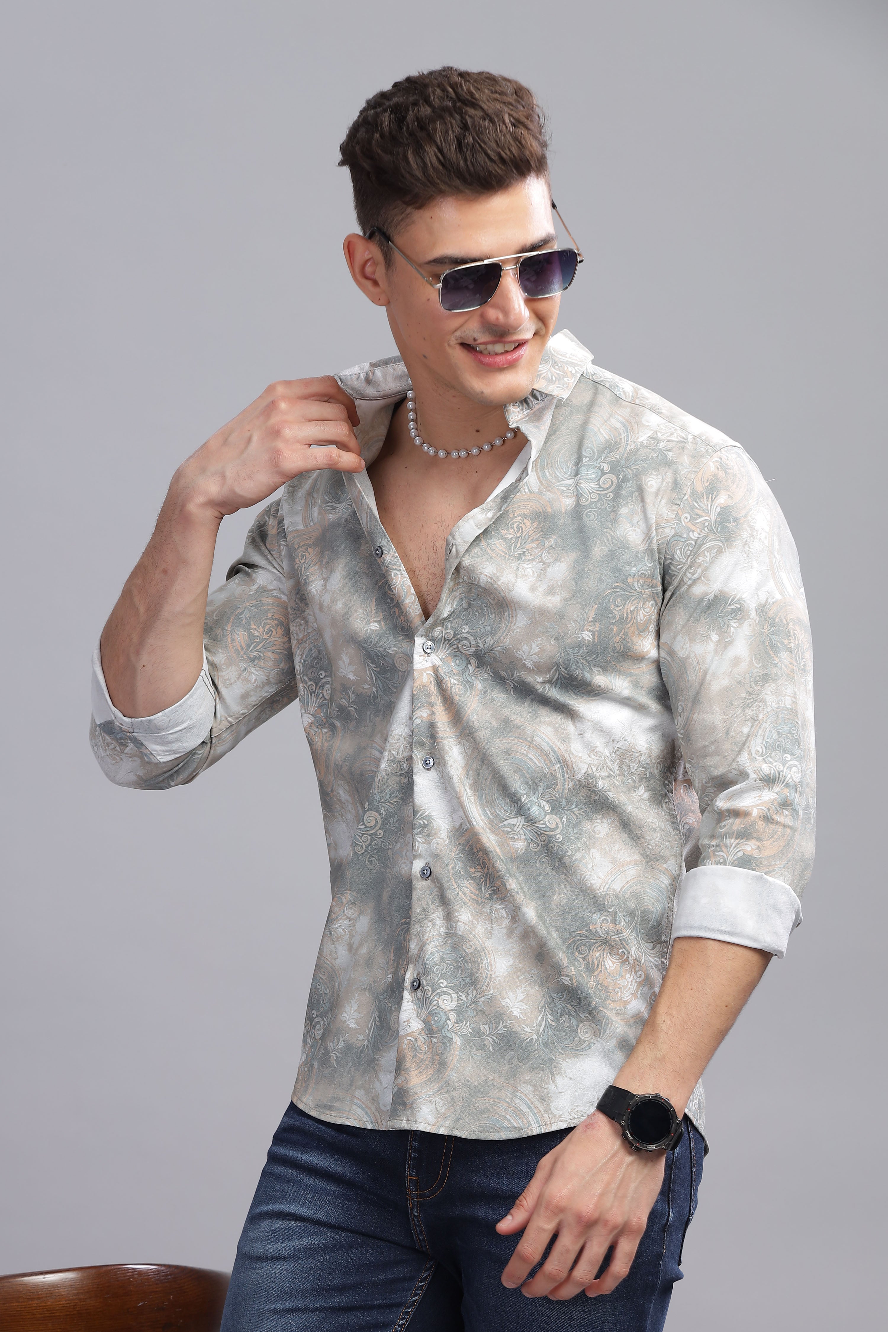 Etheral Slim Fit Printed Shirt