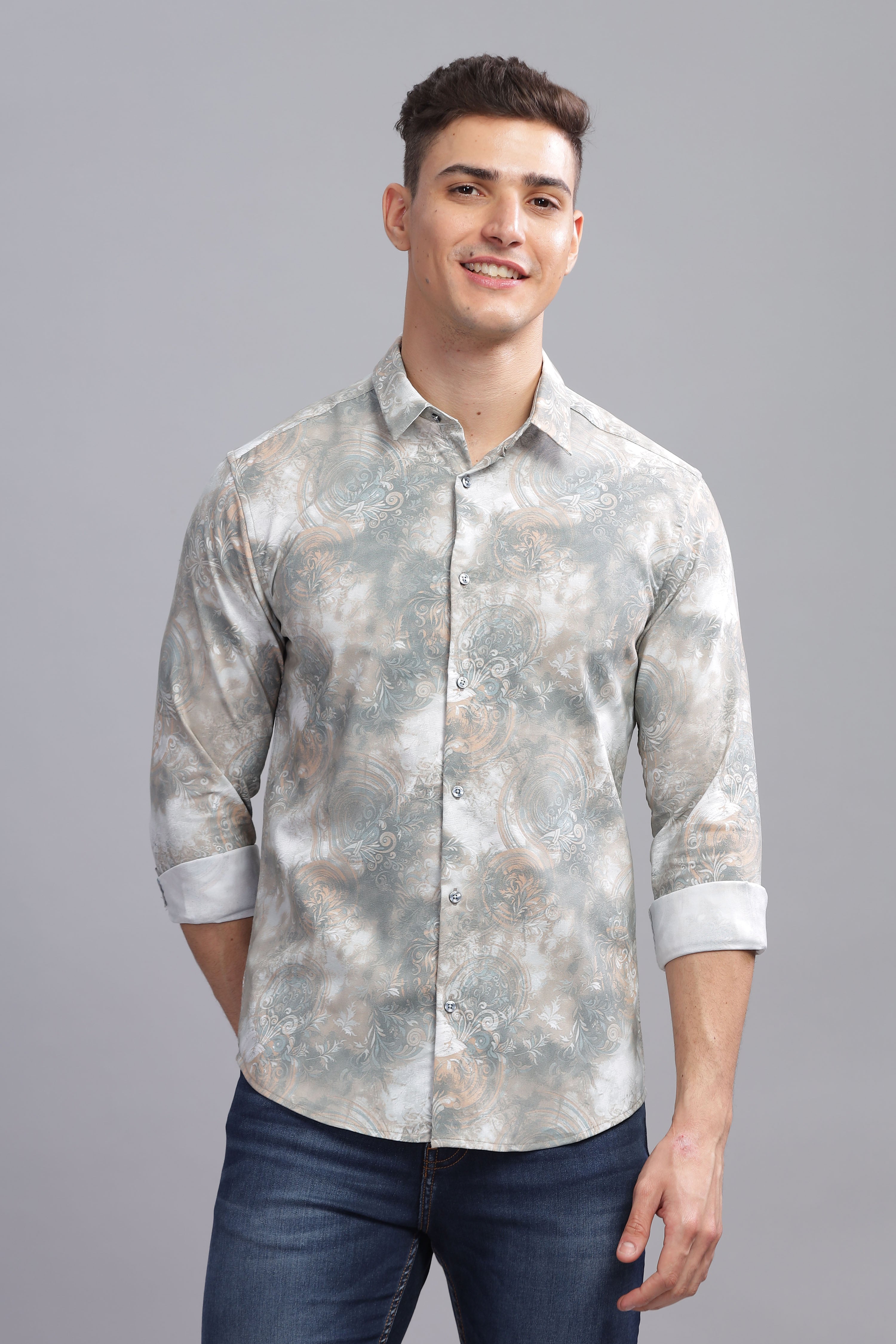 Etheral Slim Fit Printed Shirt