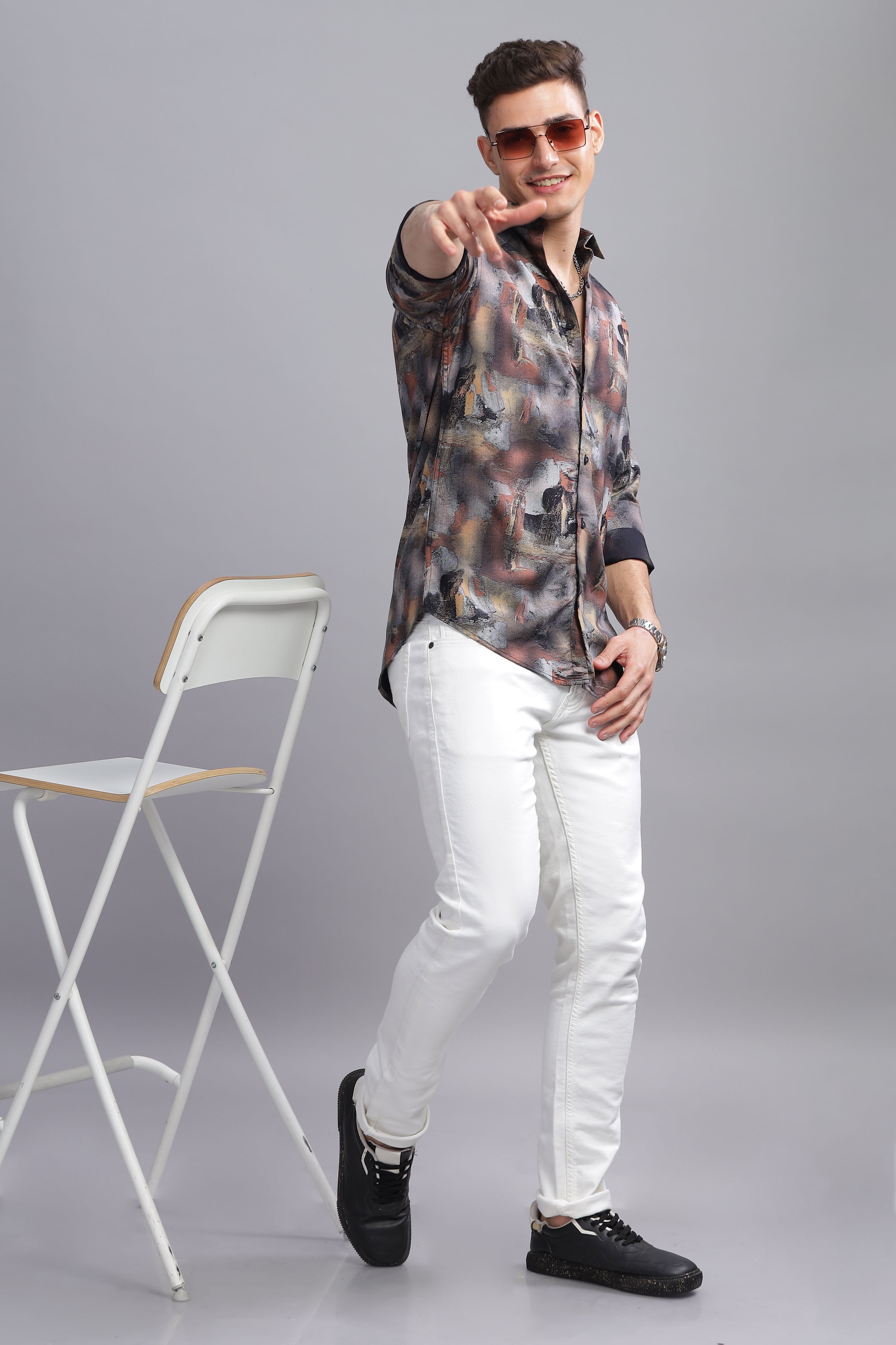 Kaliedo Abstract Printed Shirt