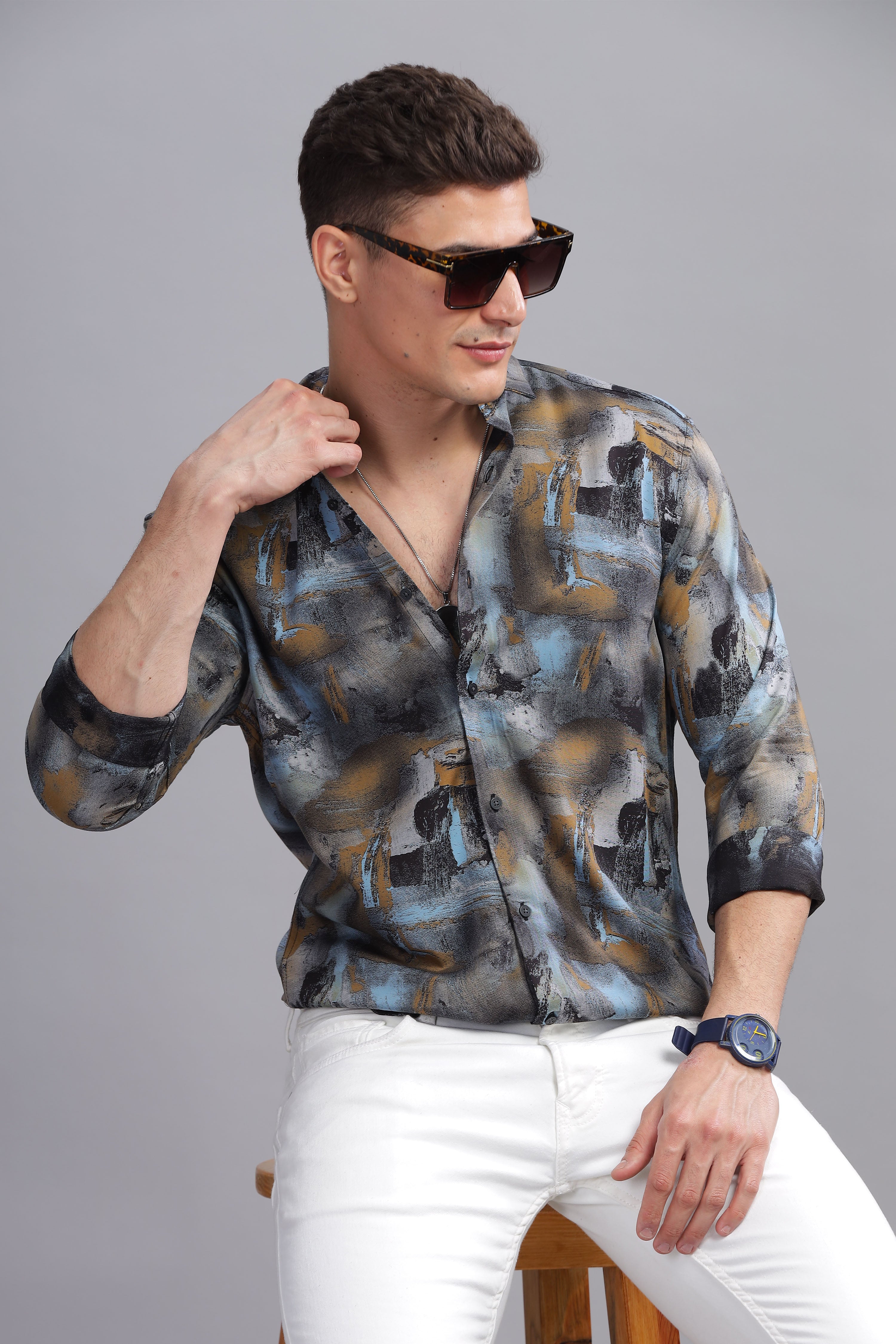 Galactic Abstract Printed Shirt