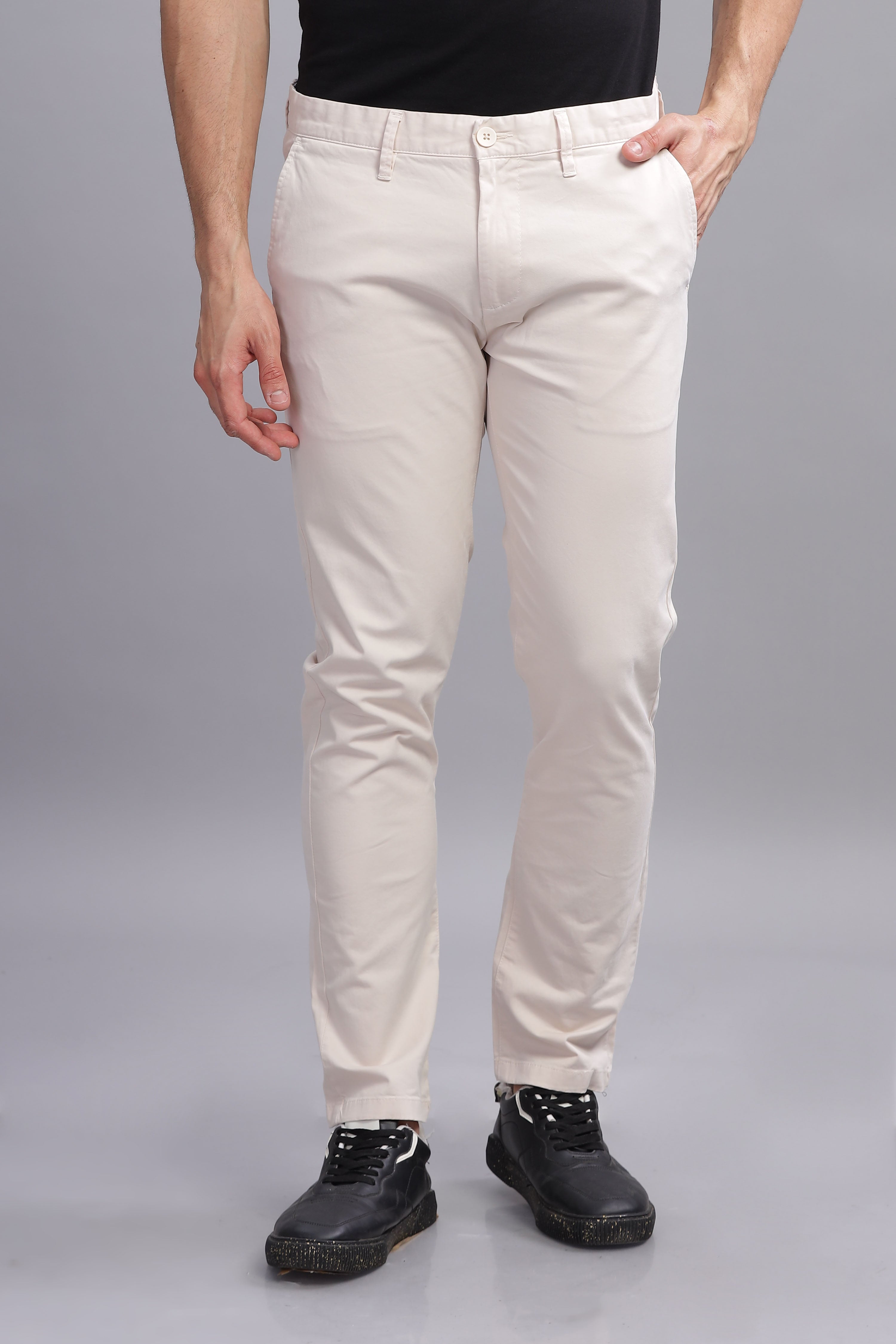 CityStride Beige Cotton Chinos