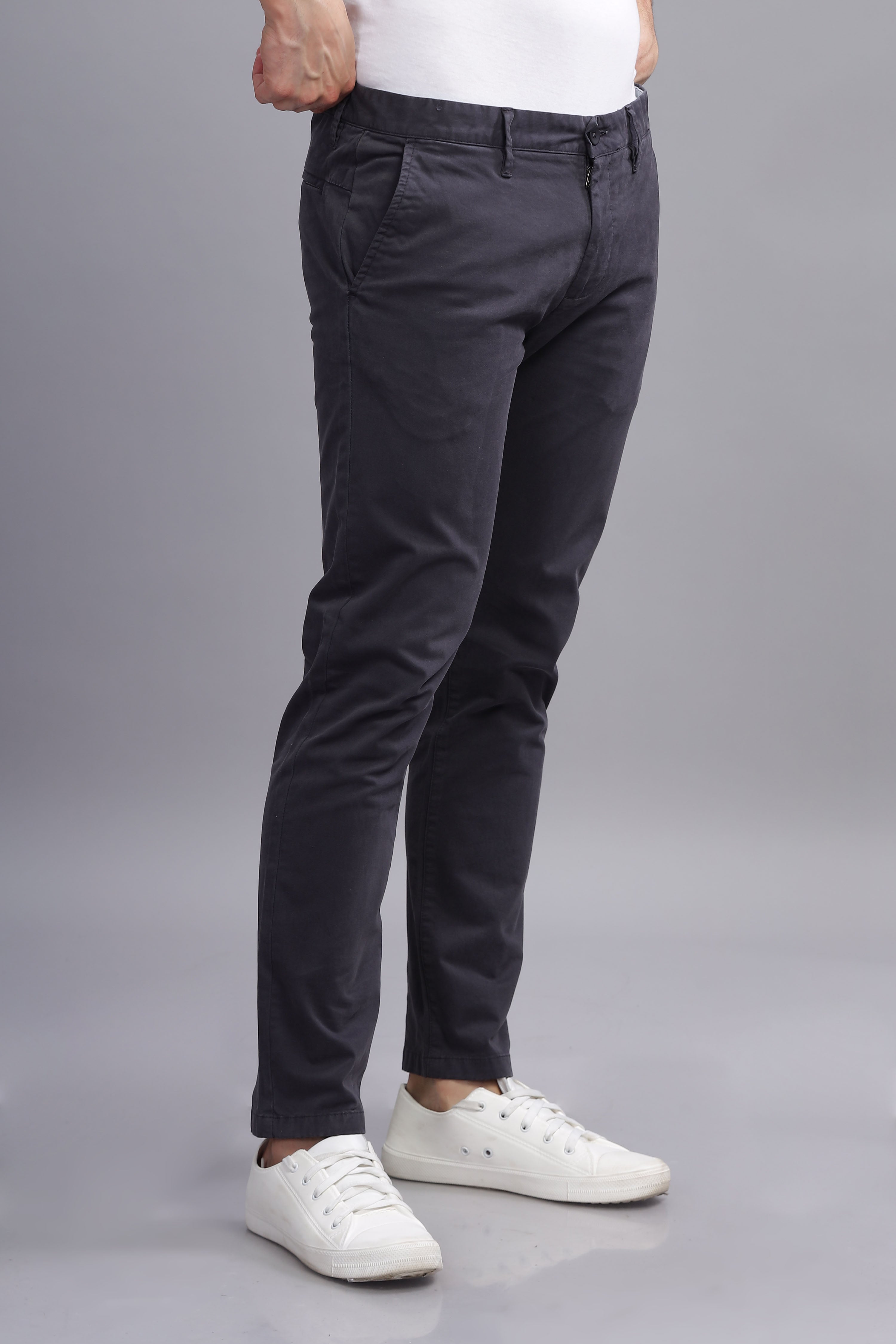 CityStride Dark Grey Cotton Chinos