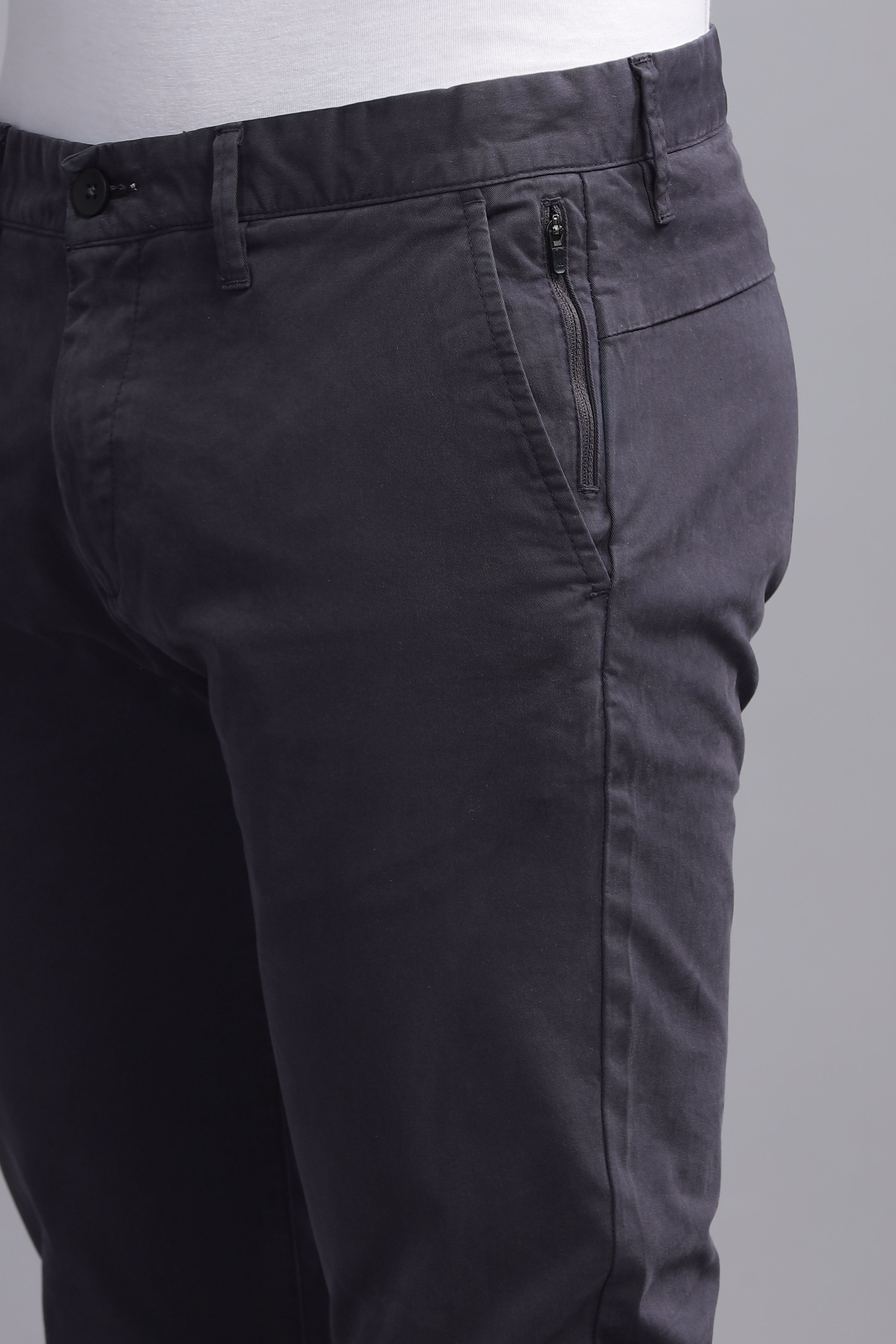 CityStride Dark Grey Cotton Chinos