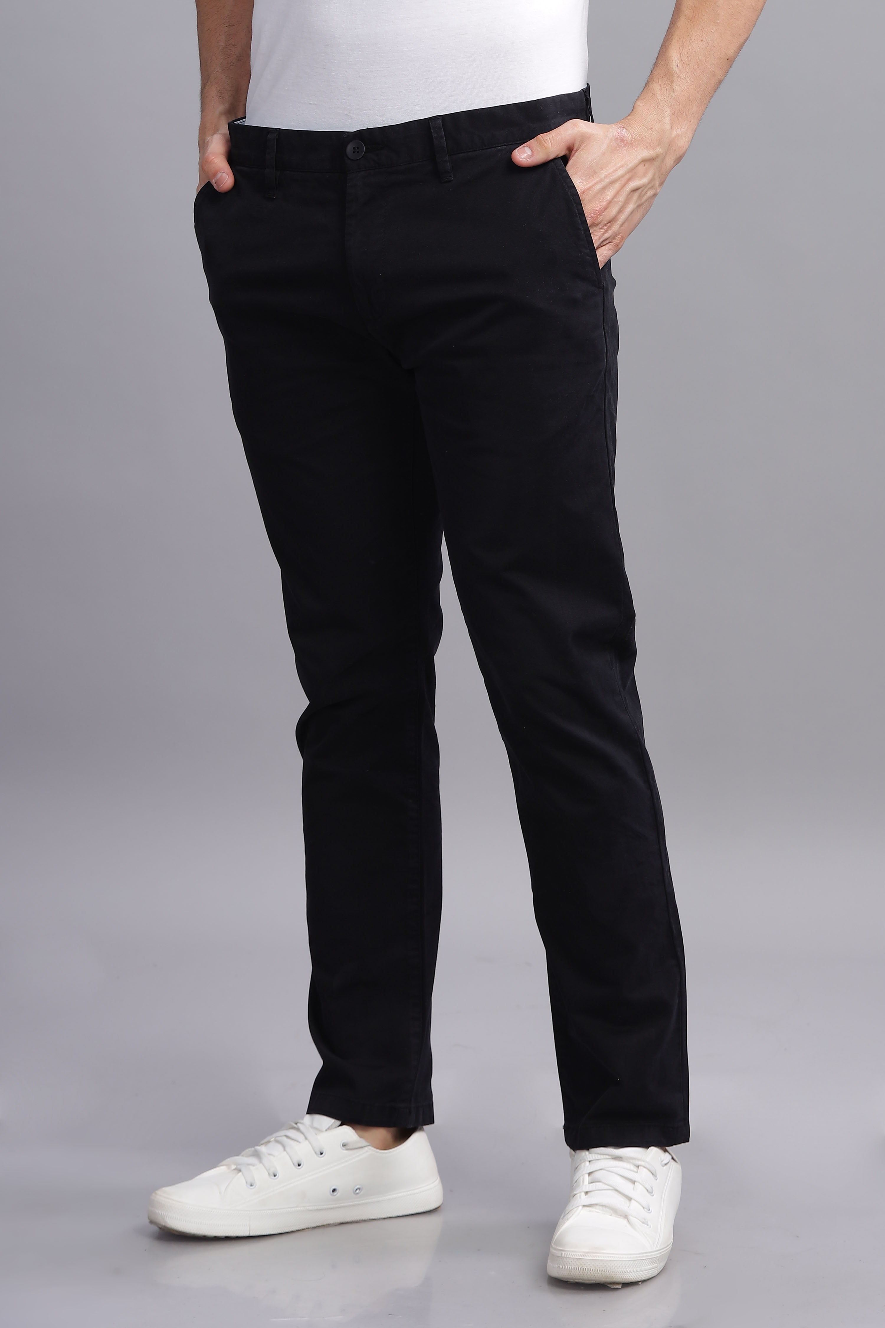 CityStride Dark Grey Cotton Chinos