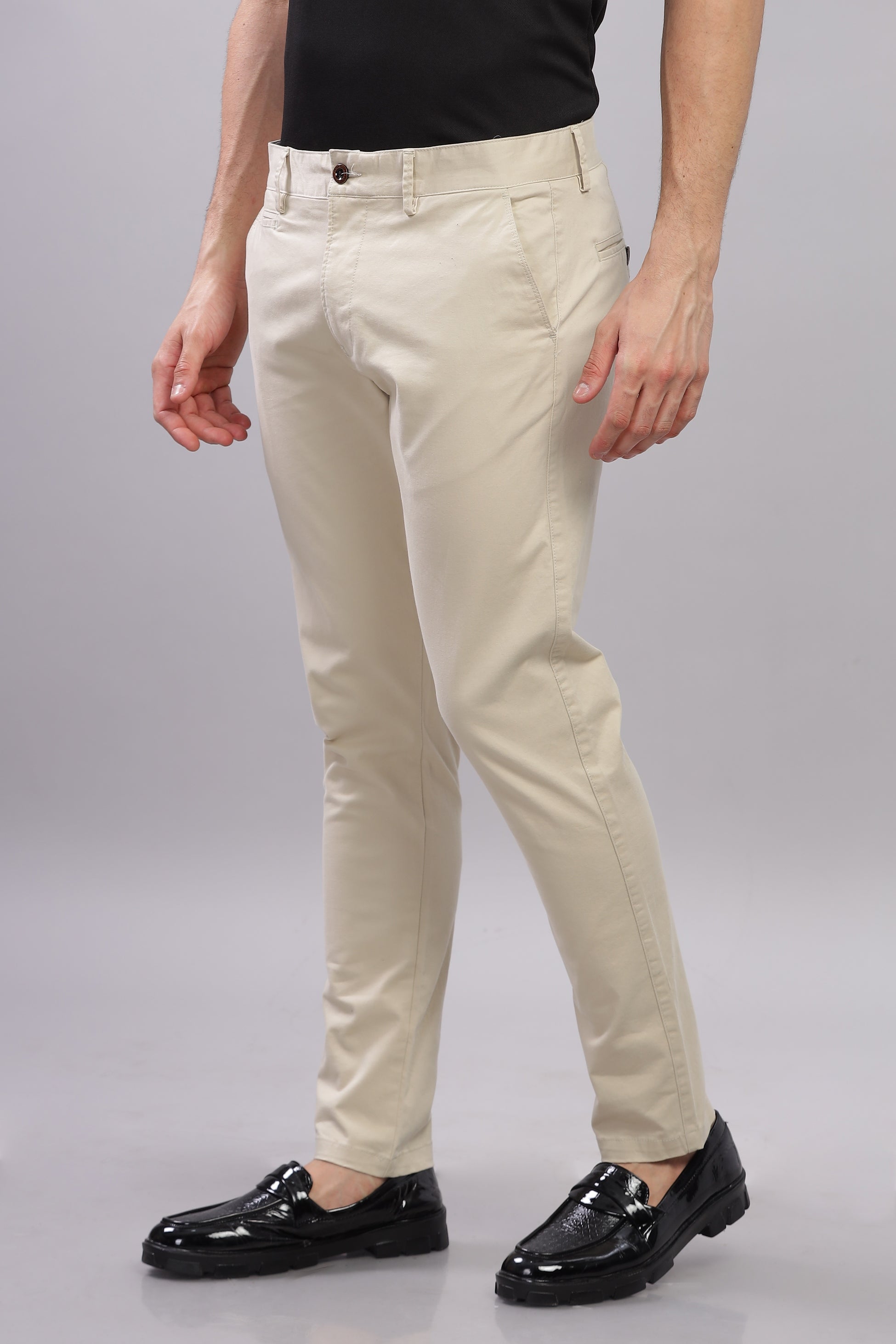 Beige Metro Mod Chino Pants