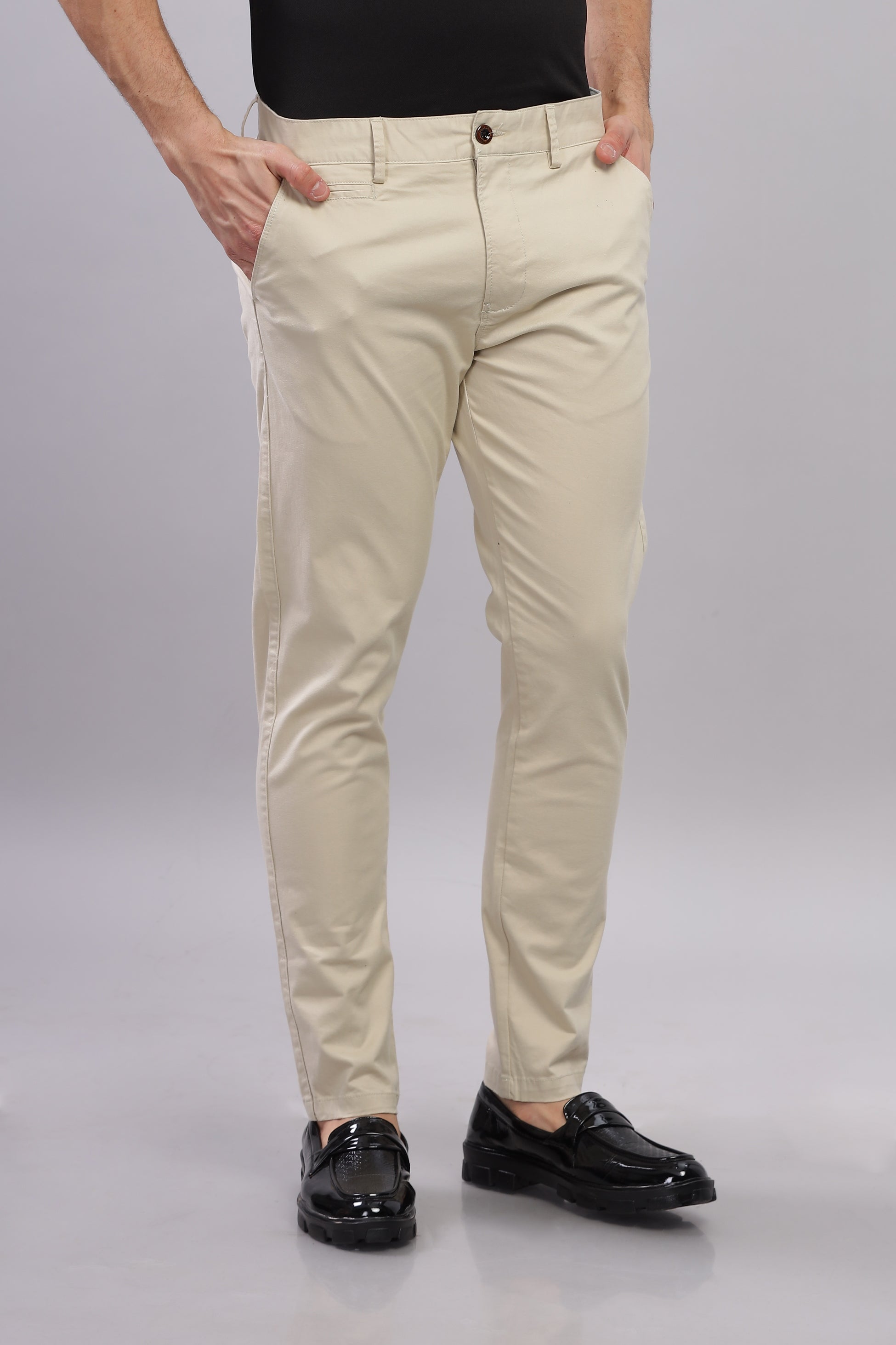 Beige Metro Mod Chino Pants