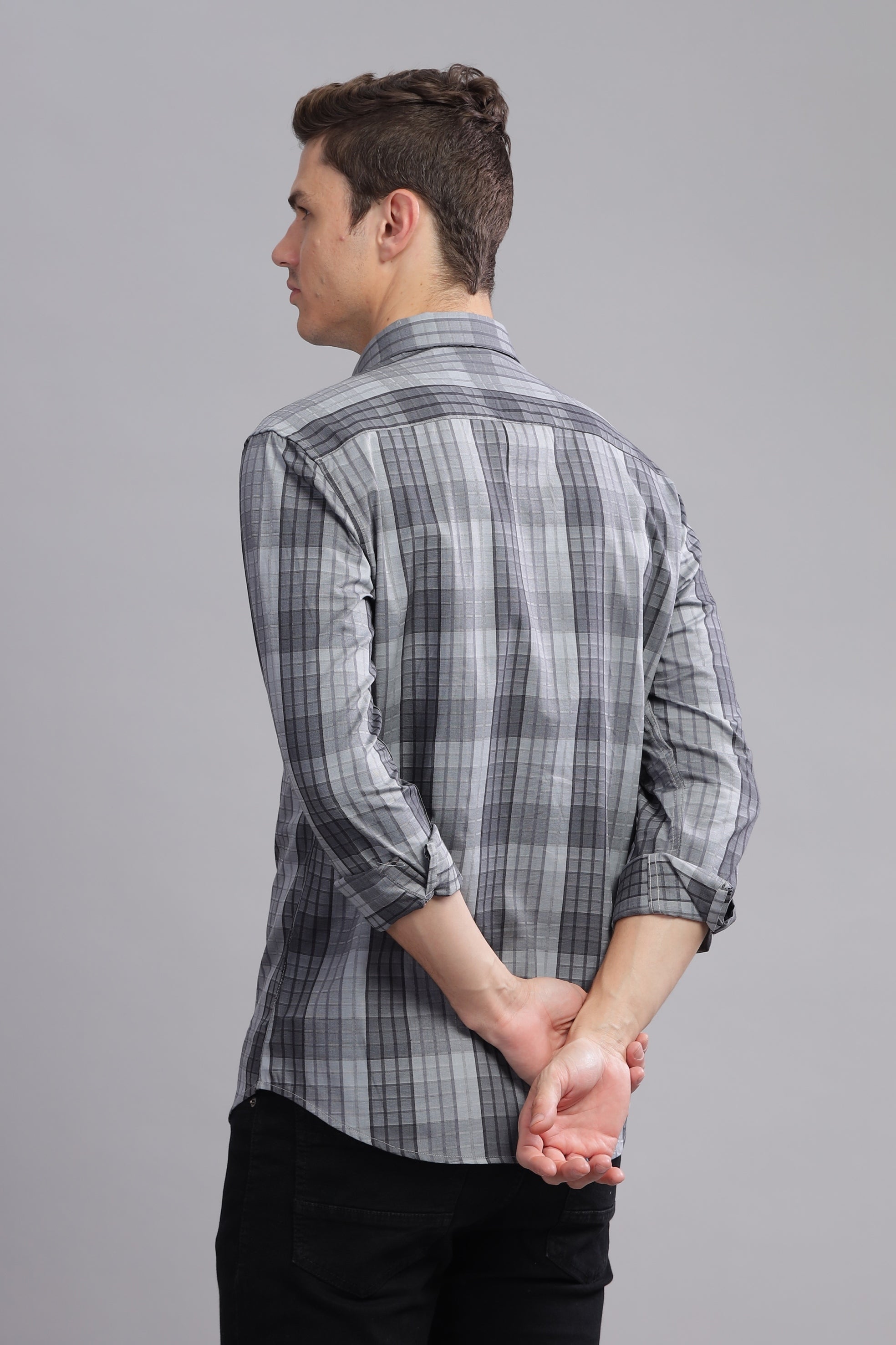 Grid craft Checkered Long Sleeve Shirt