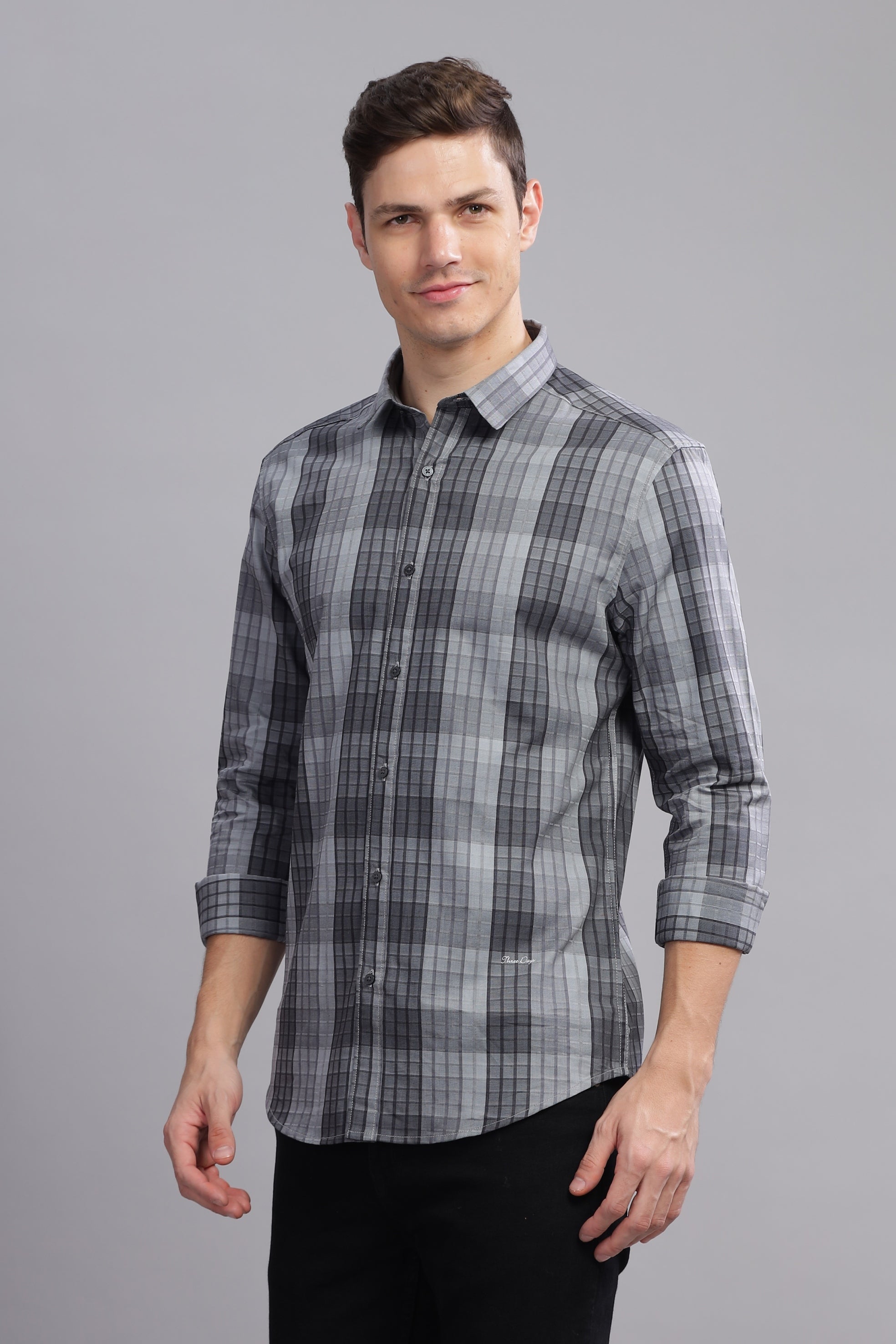 Grid craft Checkered Long Sleeve Shirt