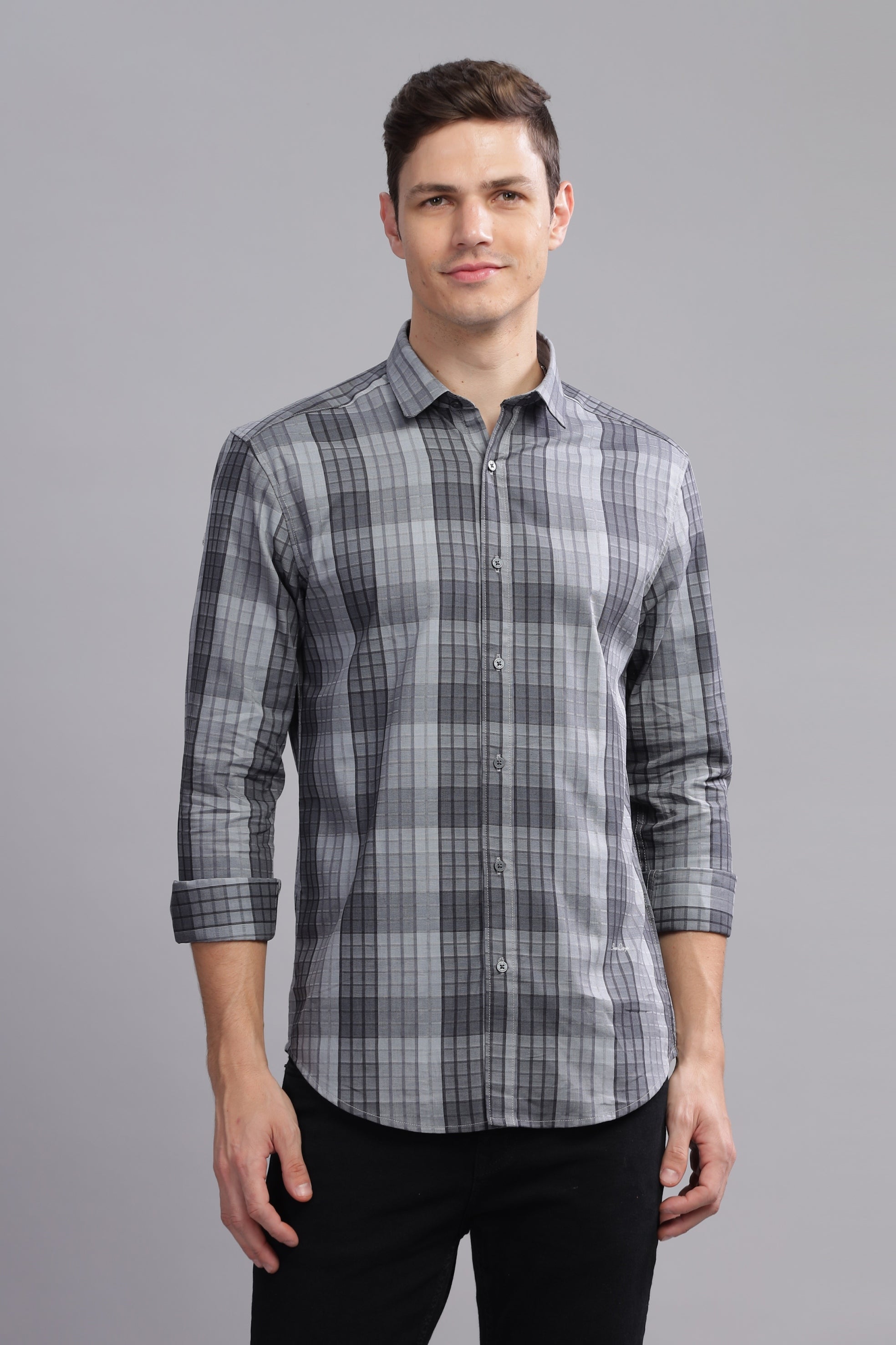 Grid craft Checkered Long Sleeve Shirt