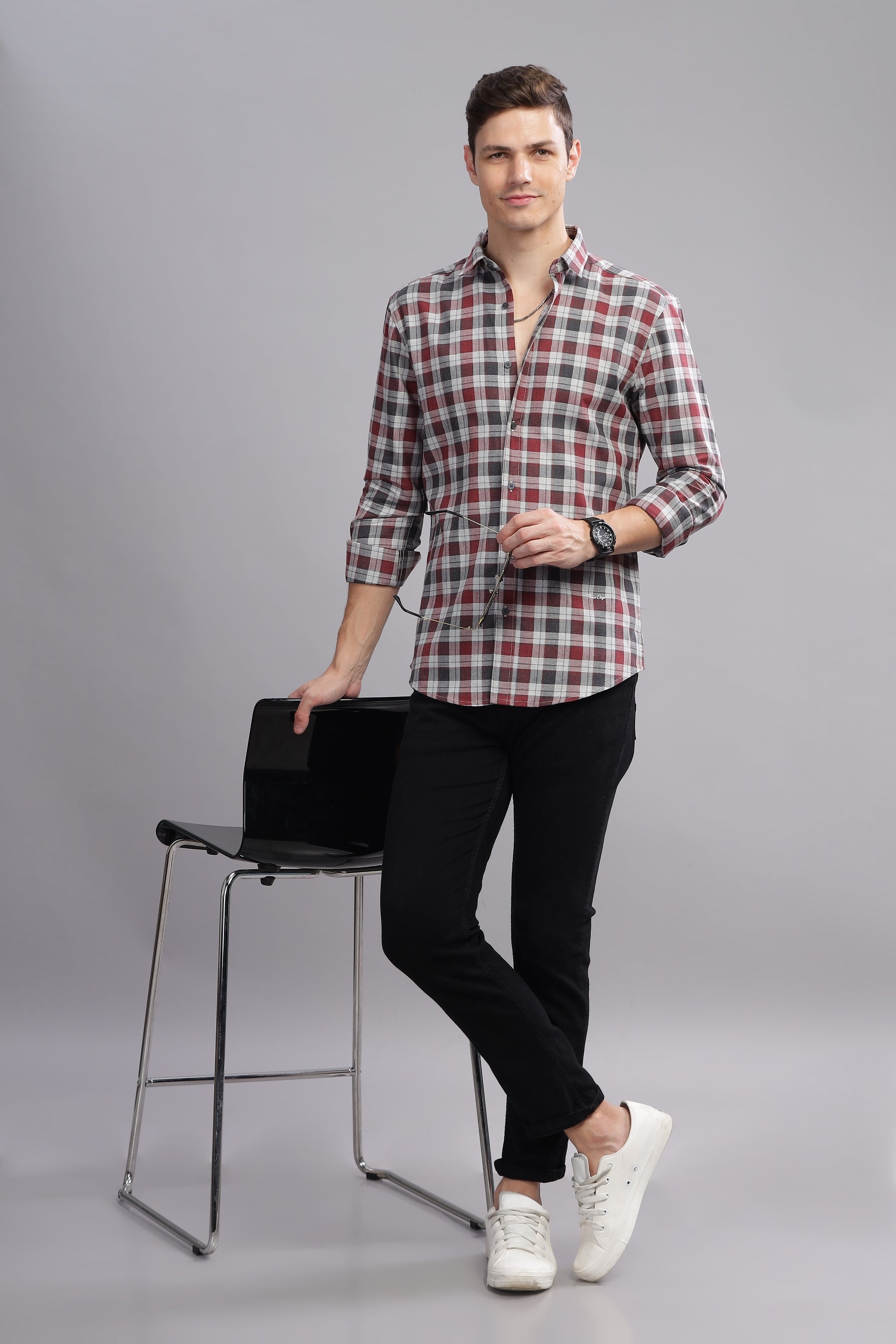 Urban Paid Structured Check Shirt