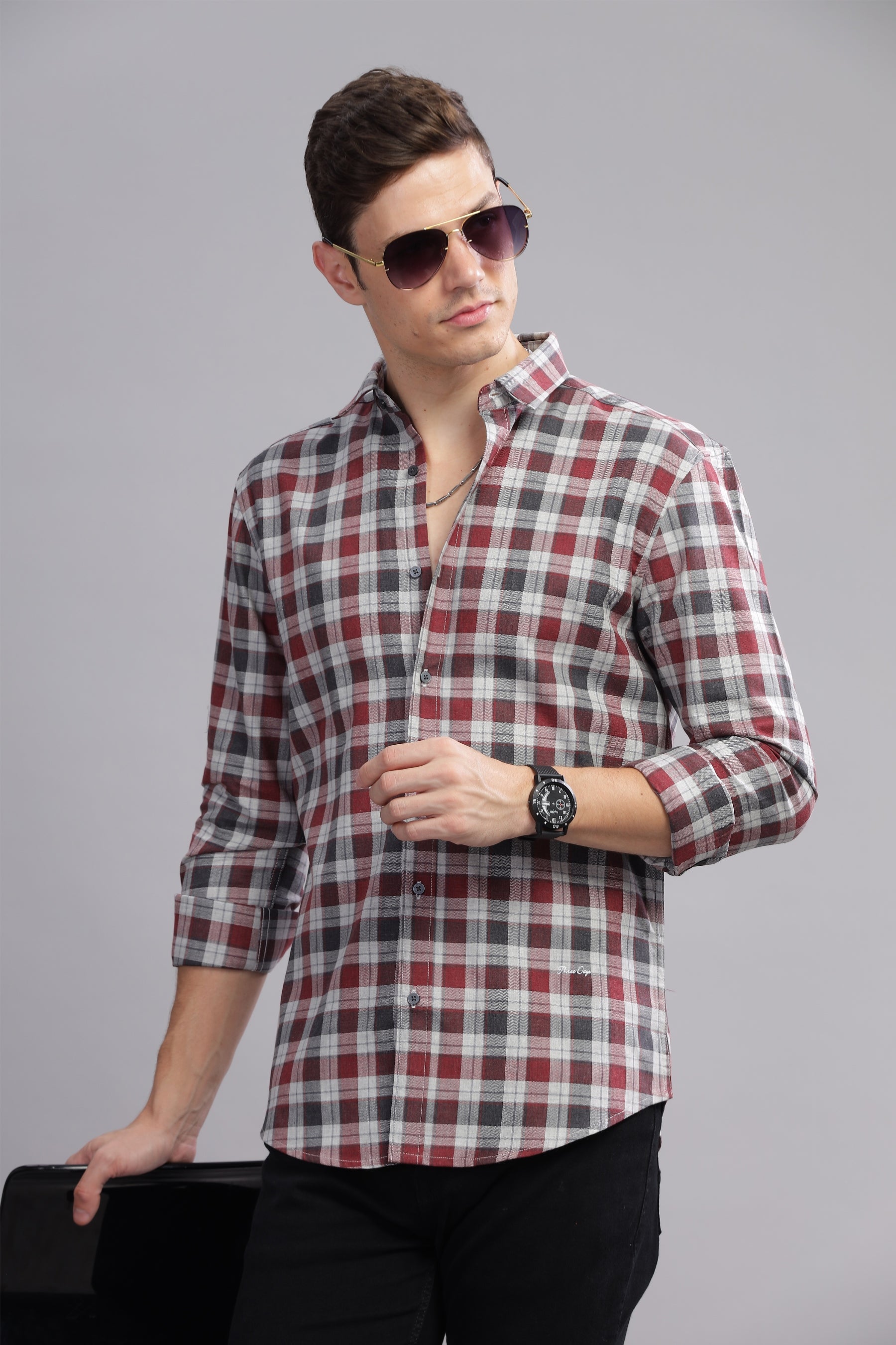 Urban Paid Structured Check Shirt