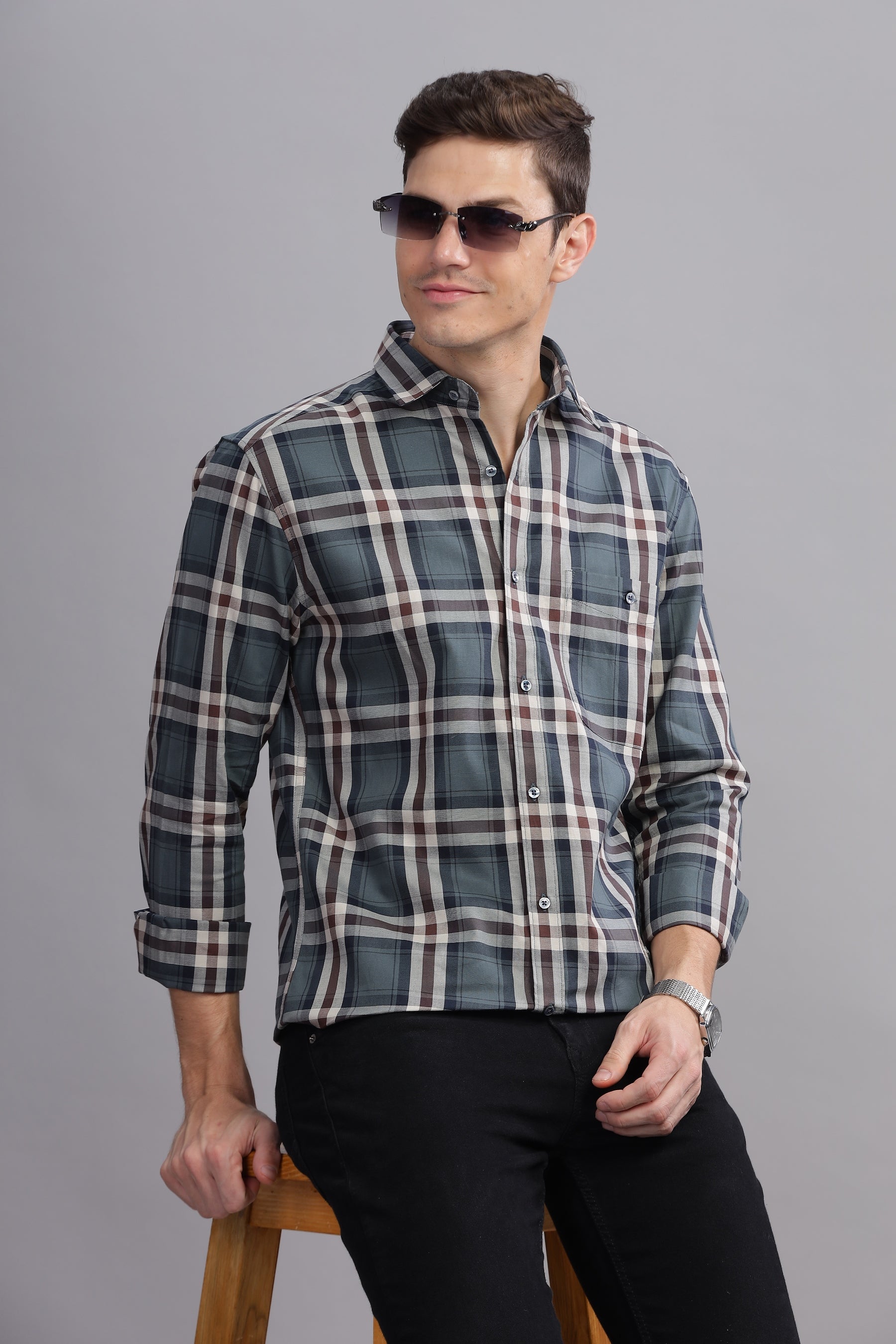 Modish Checkered Long Sleeve Shirt