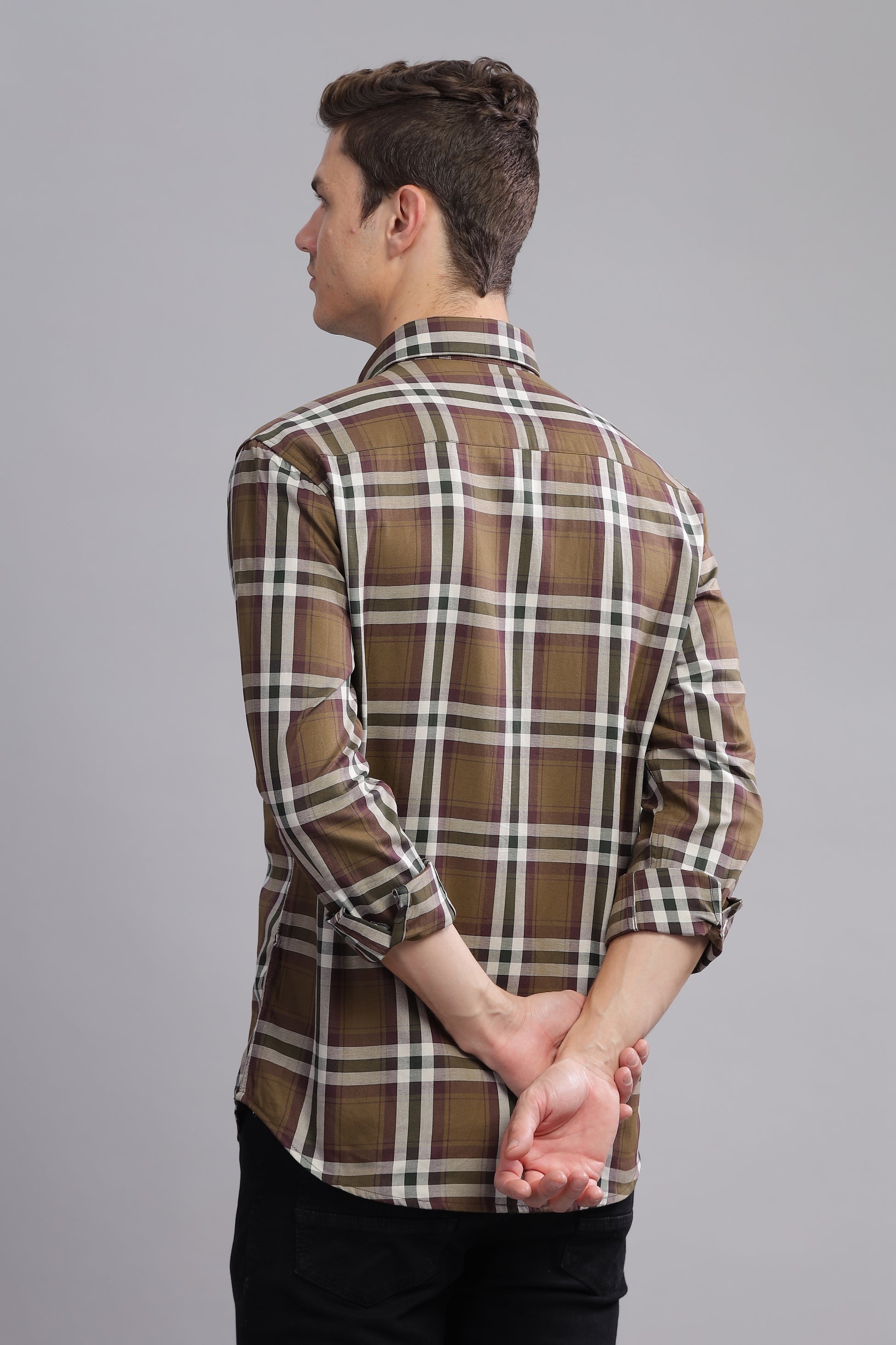 City Grid Checkered Long Sleeve Shirt