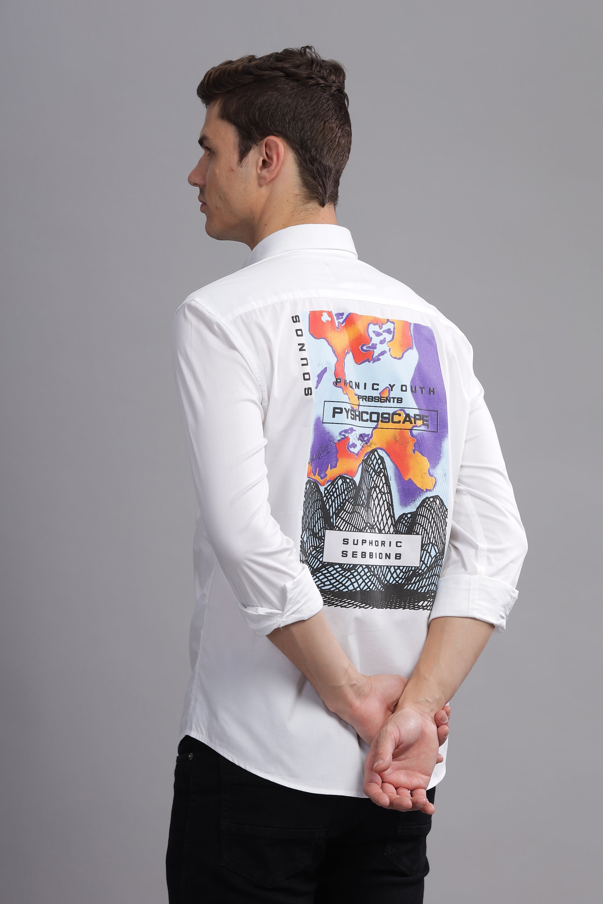 Finesse Abstract Back printed Shirt