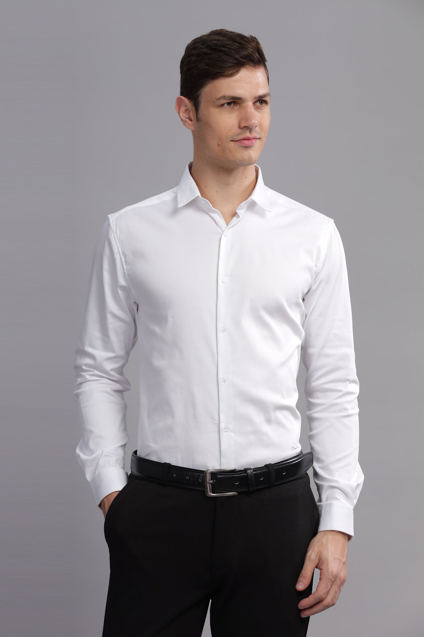 Luxe Loom Solid Long Sleeves Shirt