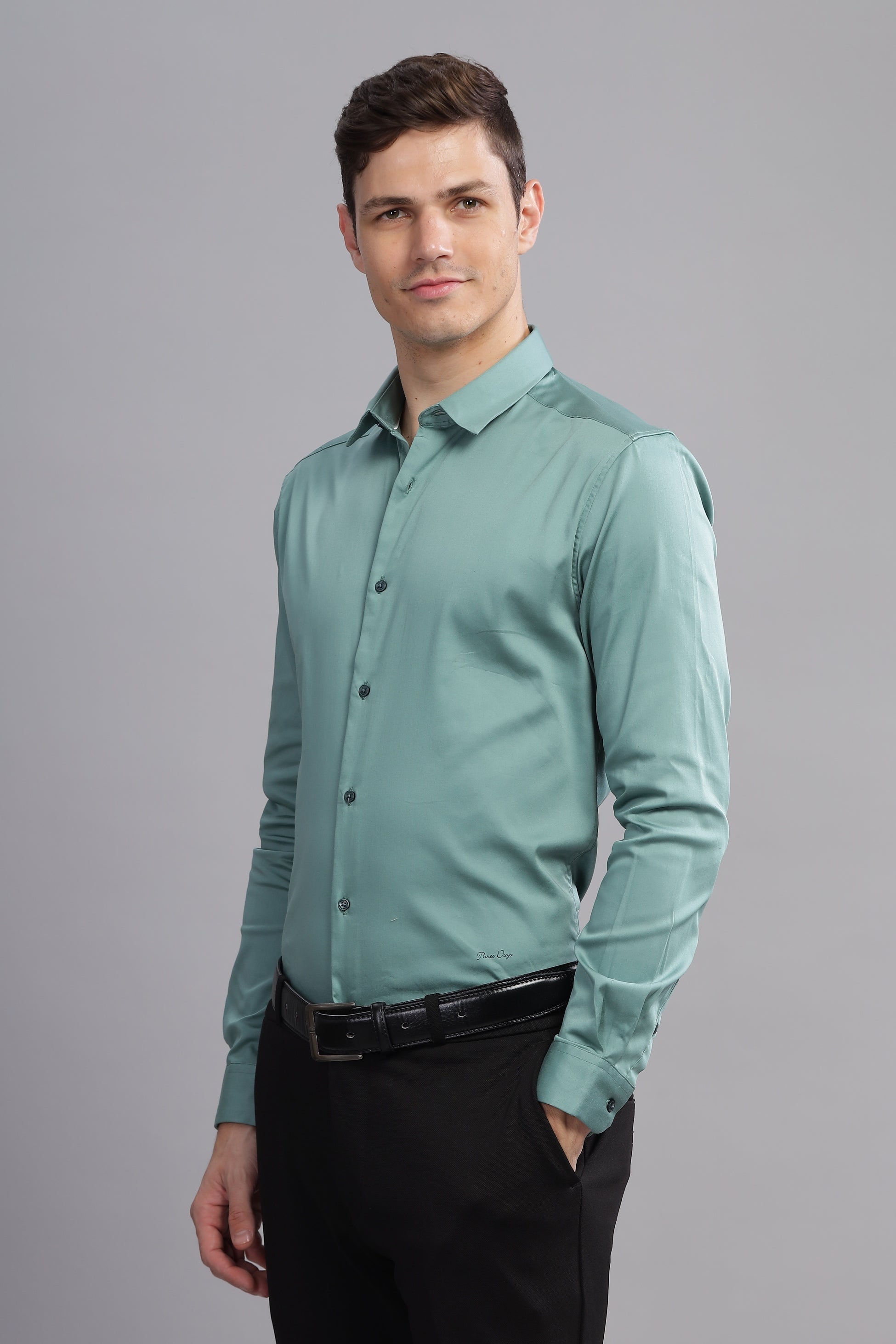 Pure Pinnacle Solid Long Sleeves Shirt