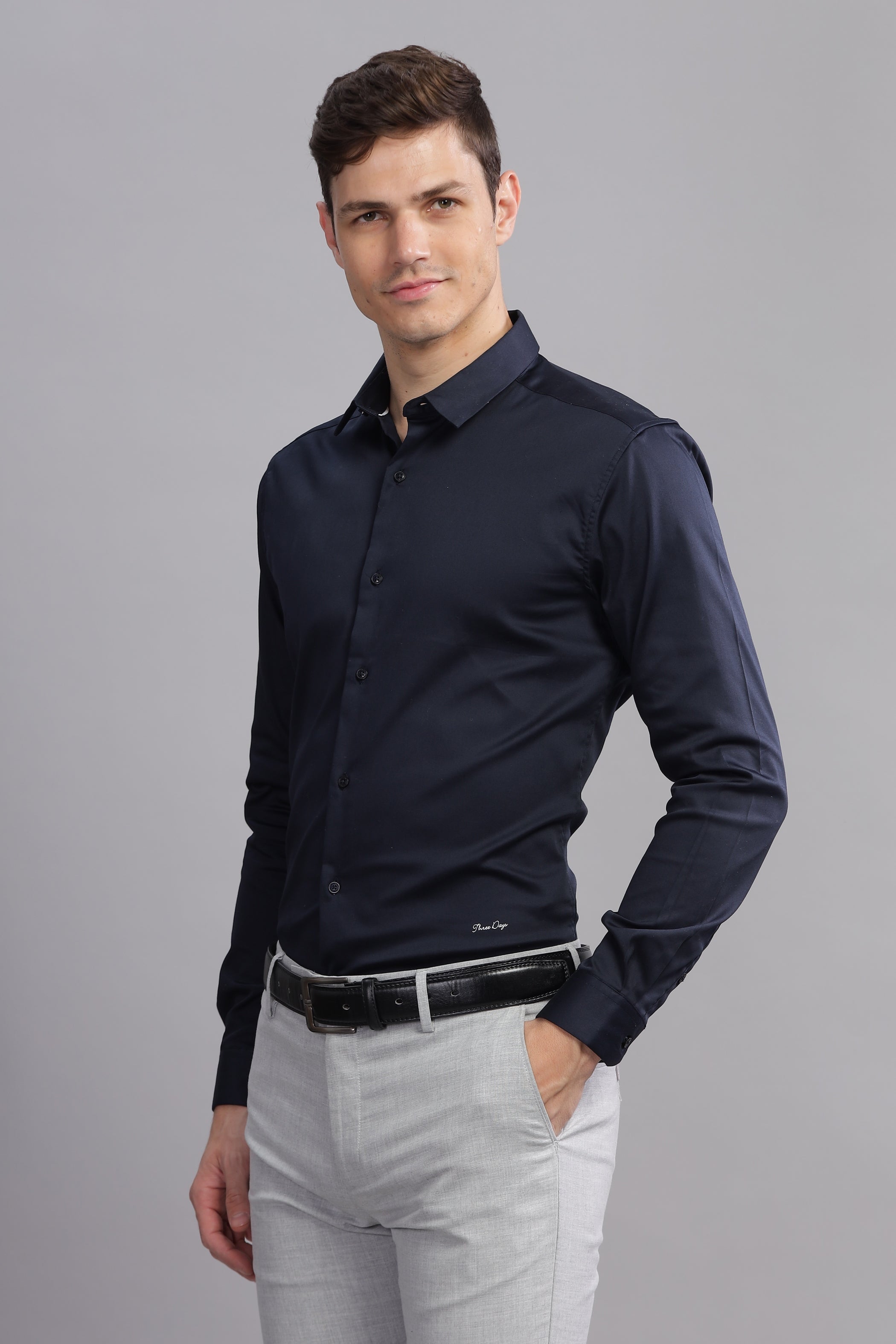 Essensce Ease Solid Long Sleeves Shirt