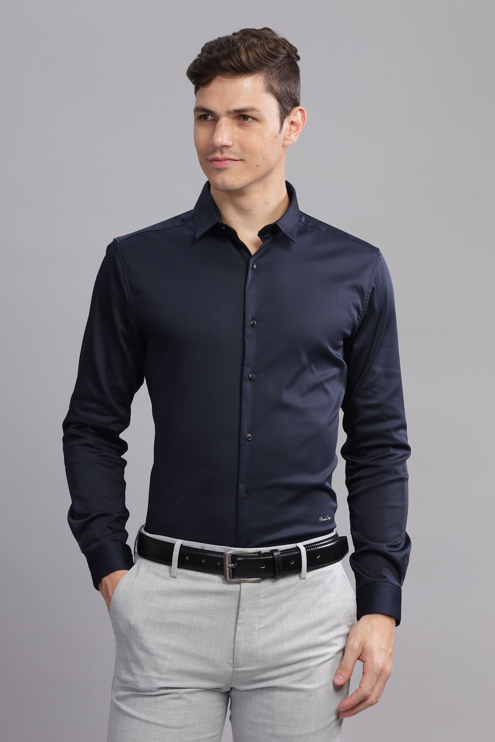 Essensce Ease Solid Long Sleeves Shirt