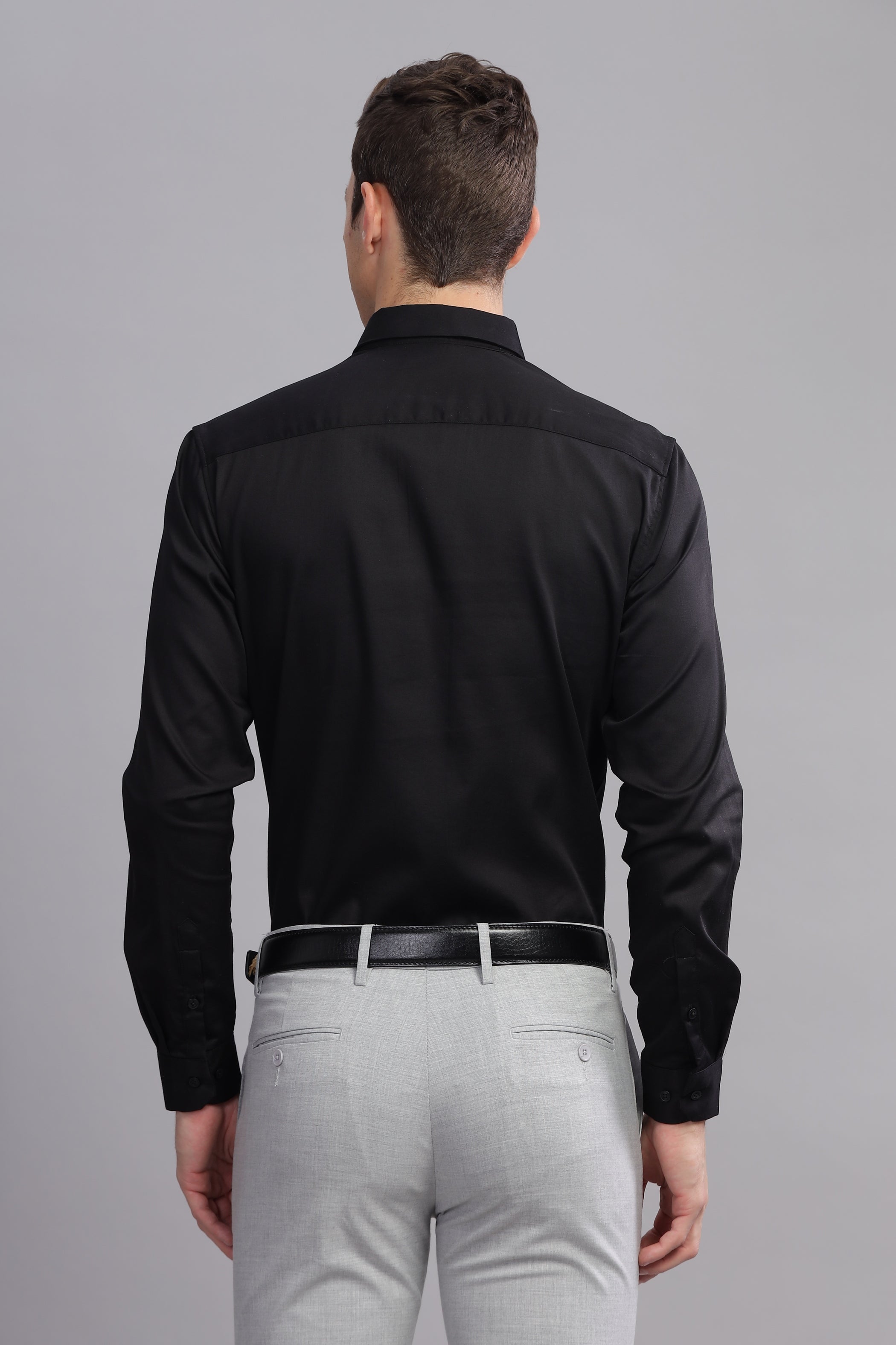 Prestige Plain Solid Long Sleeves Shirt