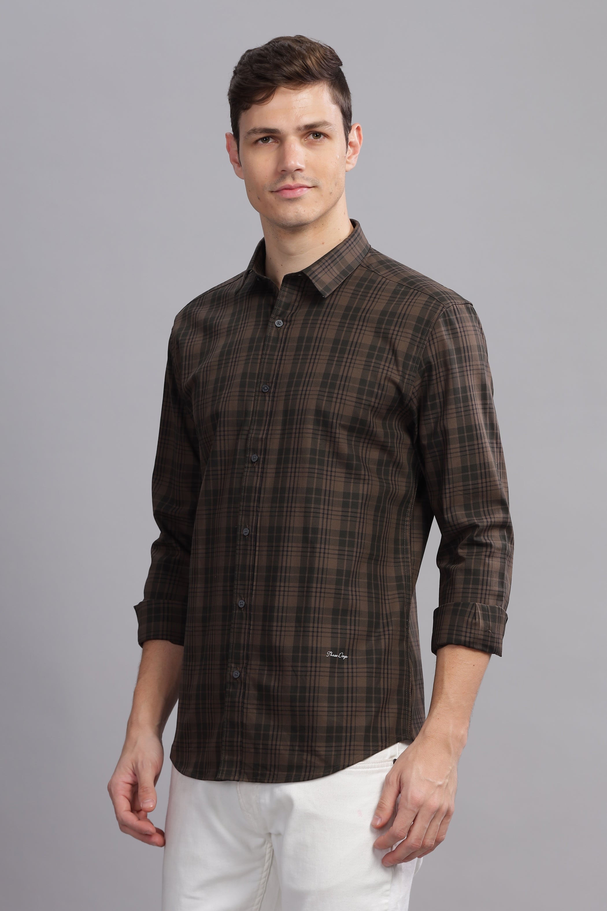 Tartan Checkered Slim Fit Shirt