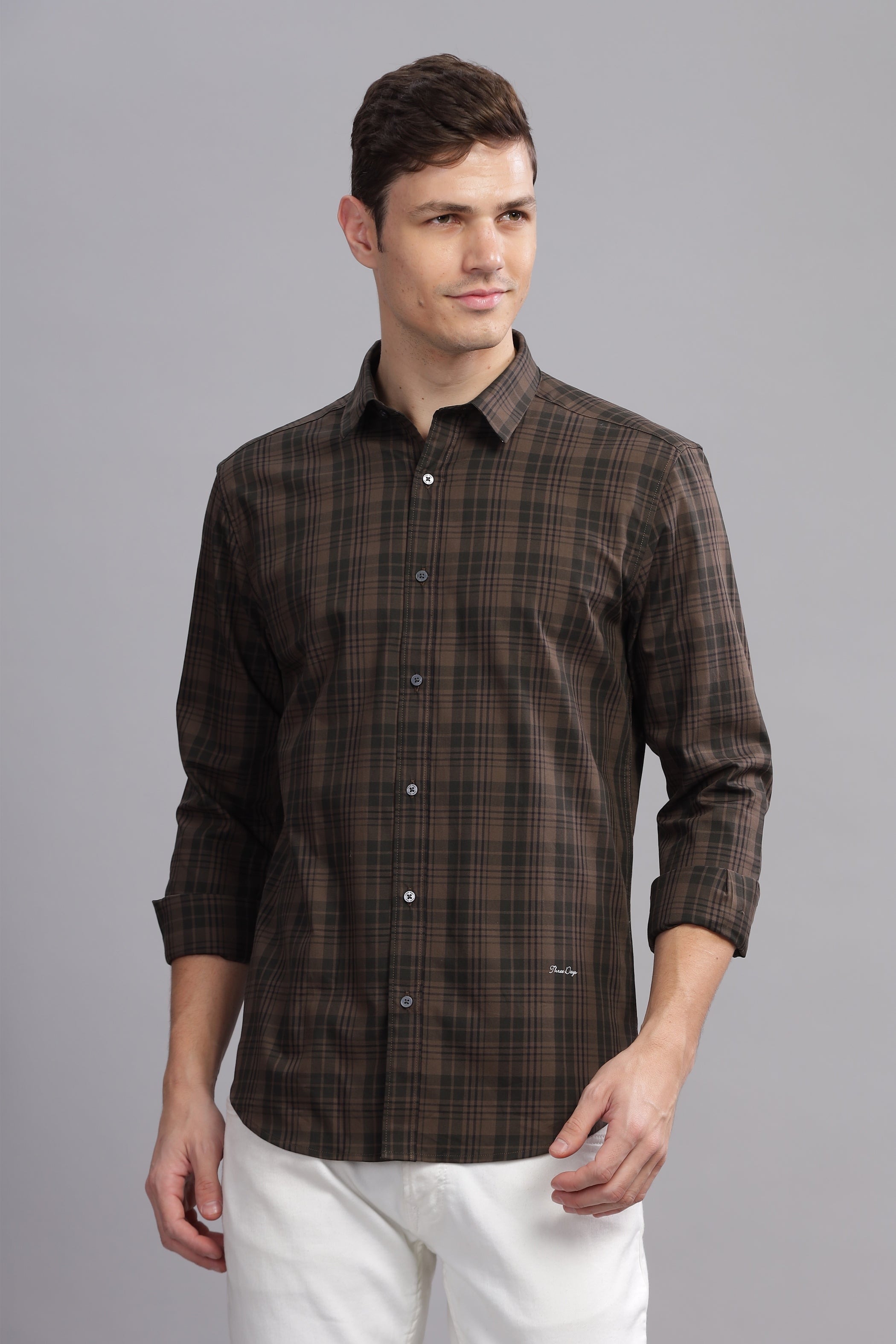 Tartan Checkered Slim Fit Shirt