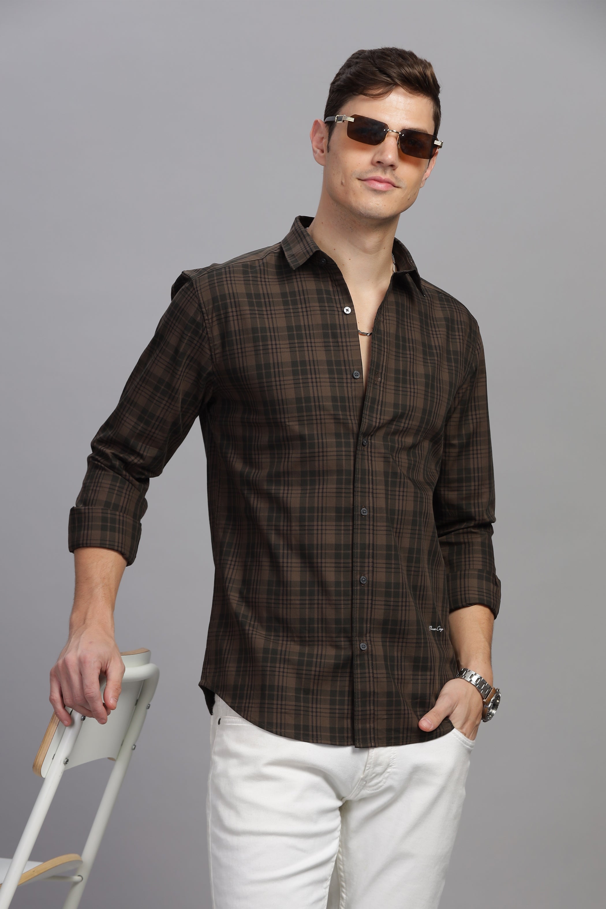 Tartan Checkered Slim Fit Shirt