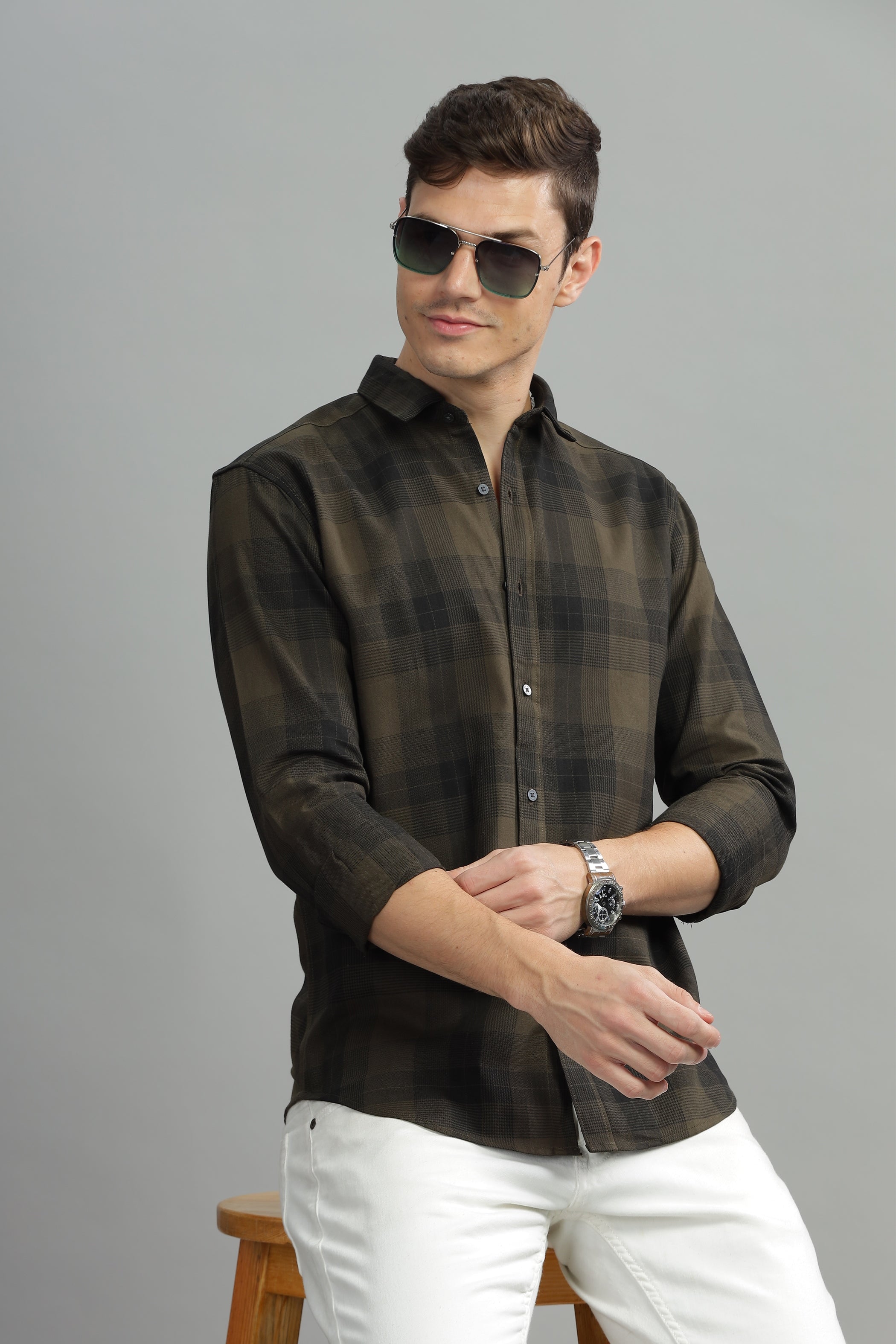 Metro Blend Checkered Long Sleeve Shirt