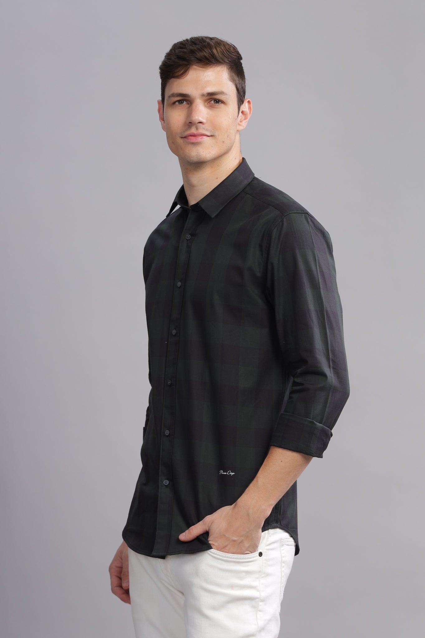 Blend Check Checkered Long Sleeve Shirt