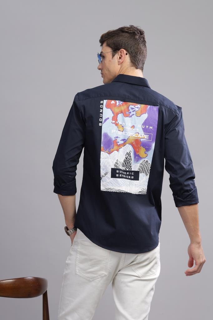 Serinity Scribe Abstract back printed shirt