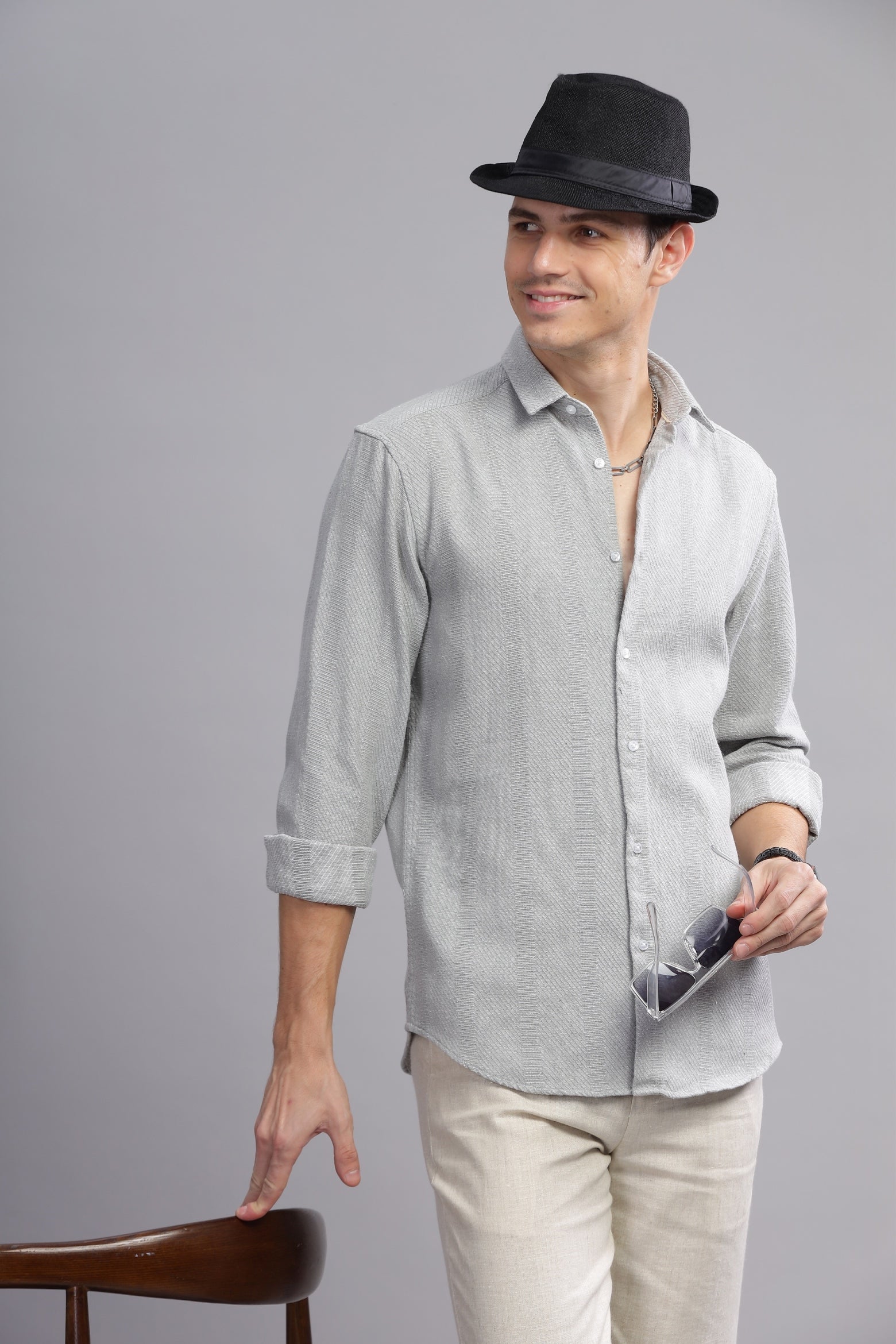 Textured Trove Blended Shirt