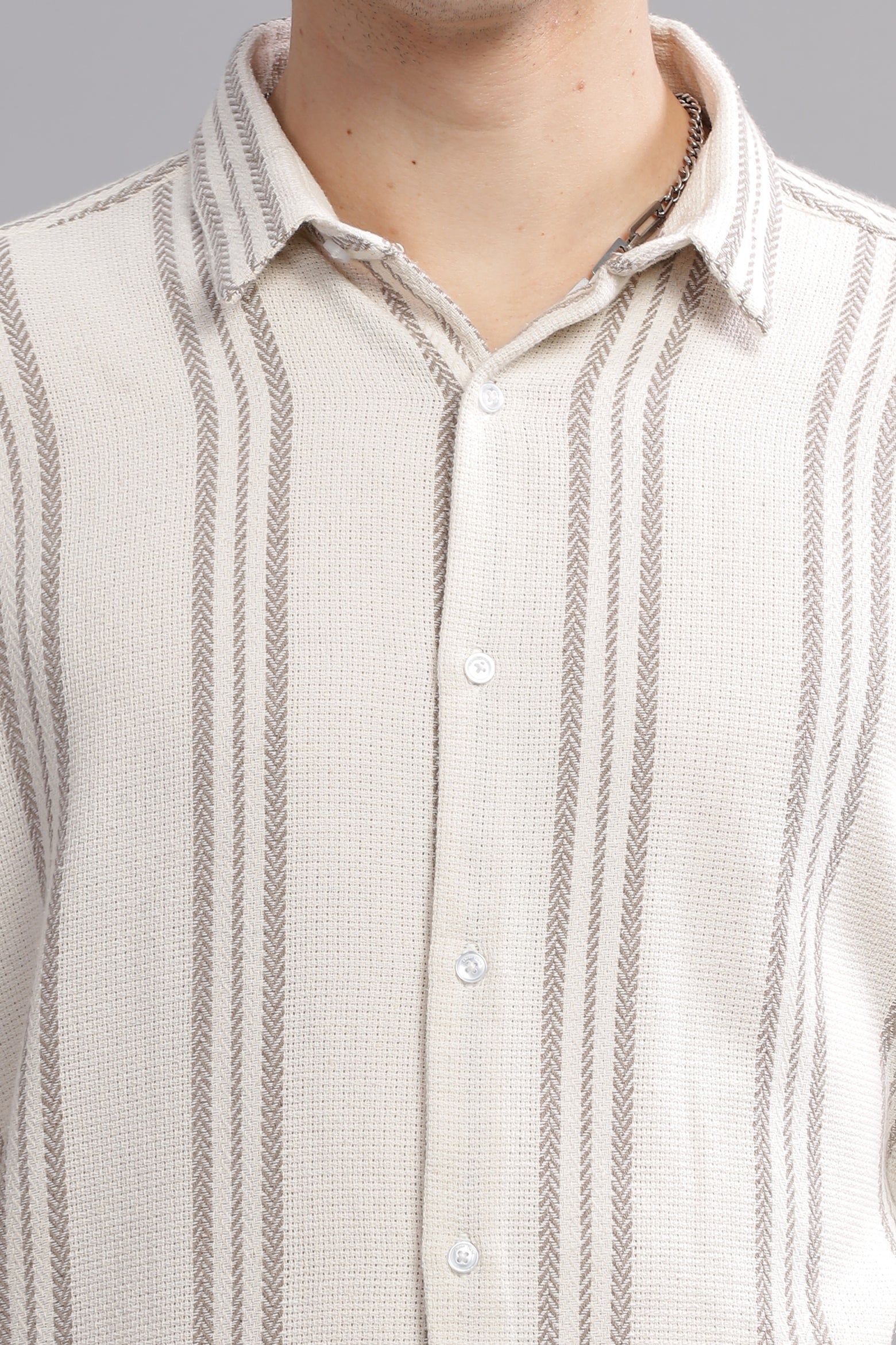 Posh Pique Textured Blended Shirt