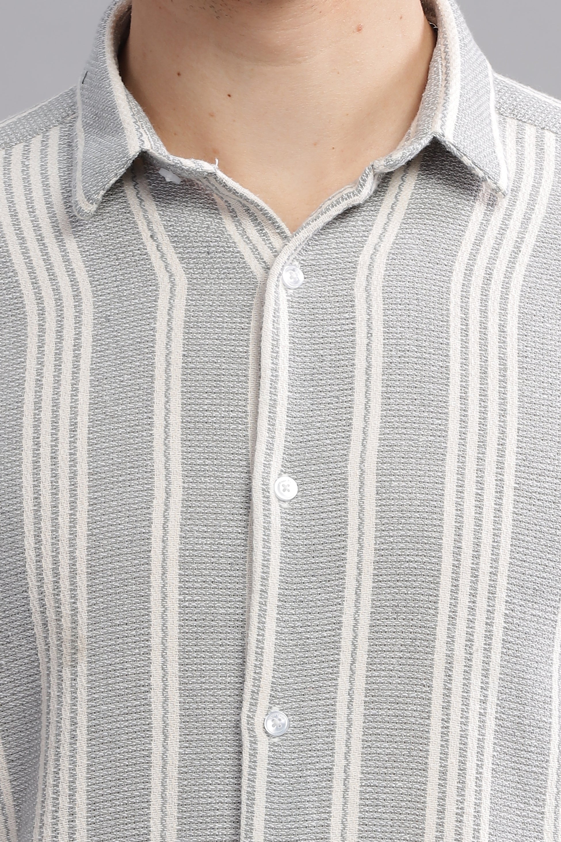 Refined Ripple Textured Blended Shirt