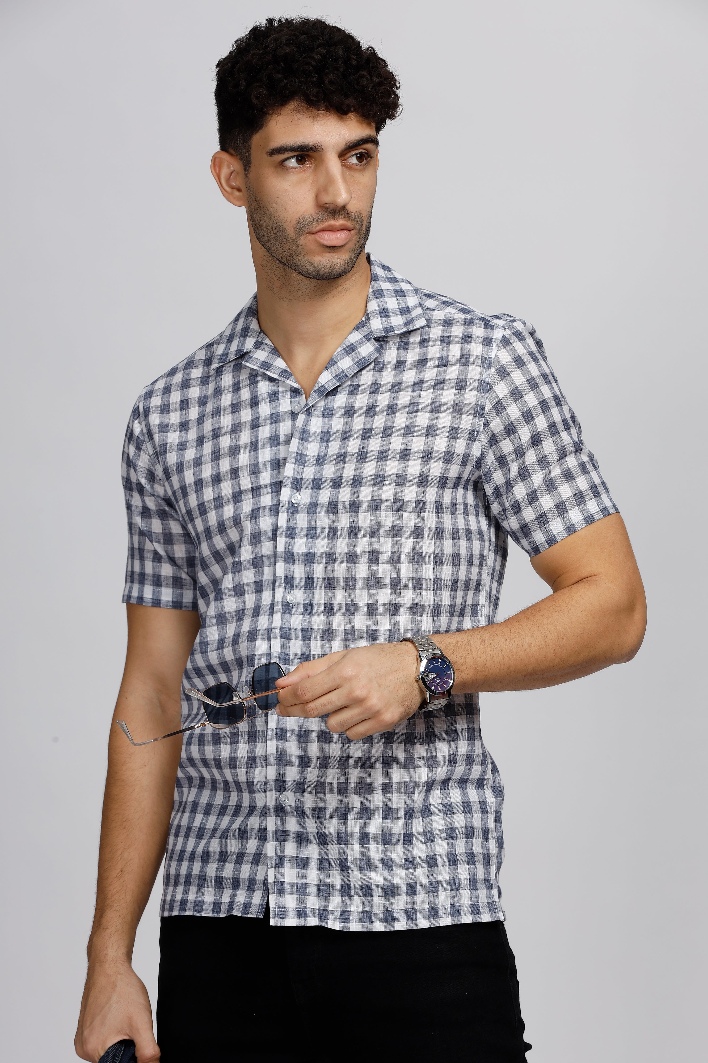 Check Grace Linen Shirt