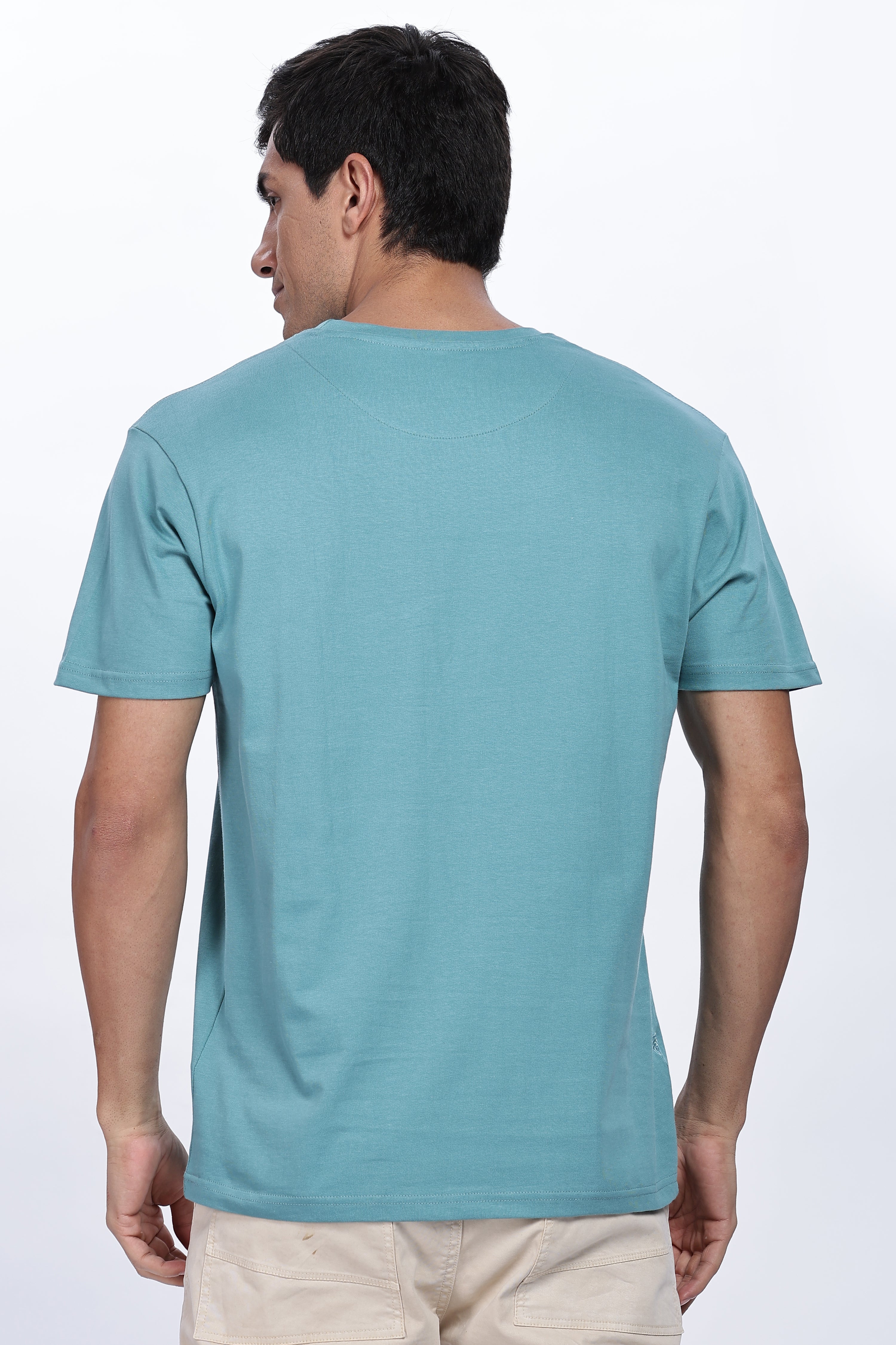 Ice Blue Regular Fit Tshirt